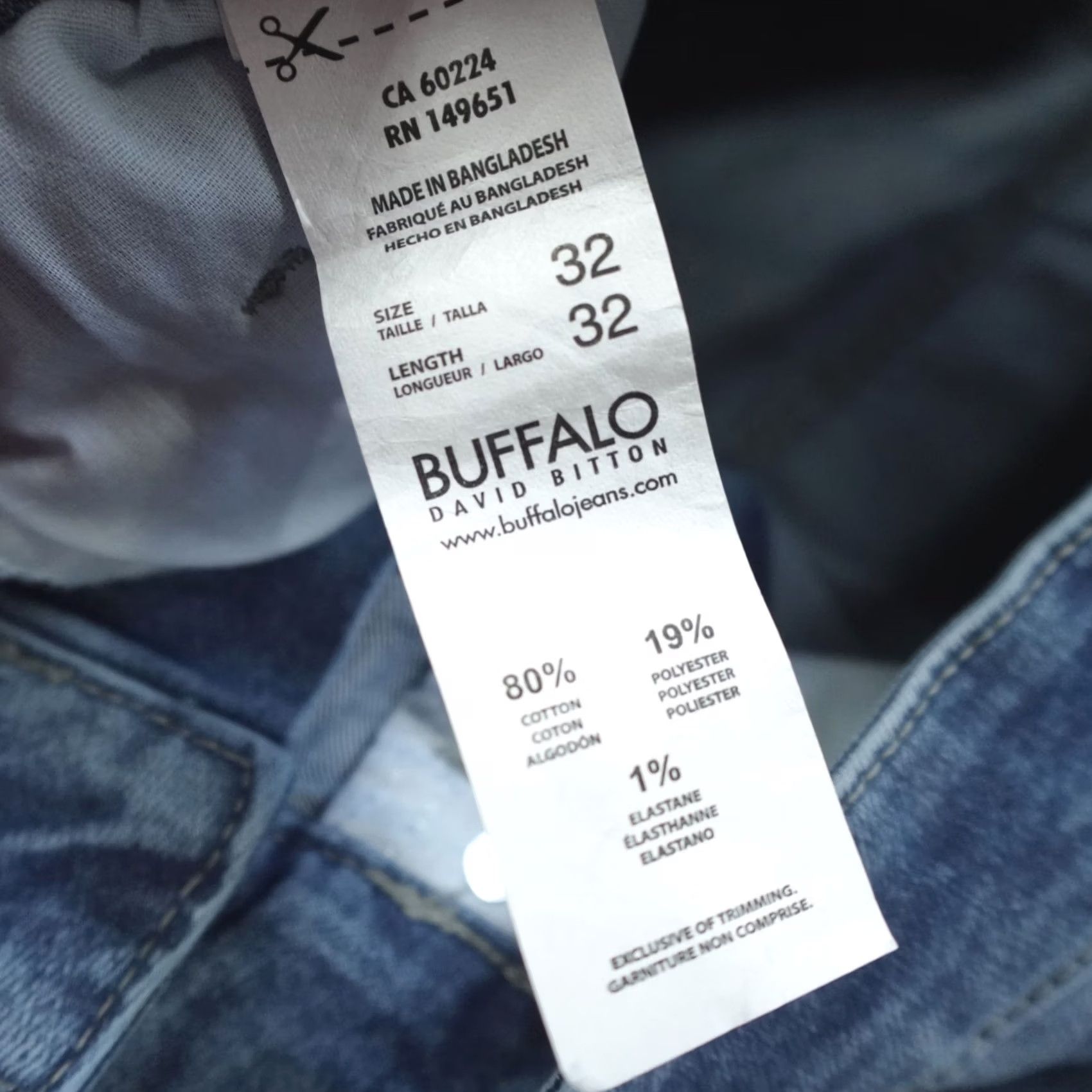 Buffalo David Bitton Buffalo David Bitton Jeans Relaxed Straight Jeans Men Size 32x32 Blue Denim 5-Pocket Design Stretch Comfort Autumn Winter Summer Spring Mens Size US 34 / EU 50 - 4 Thumbnail