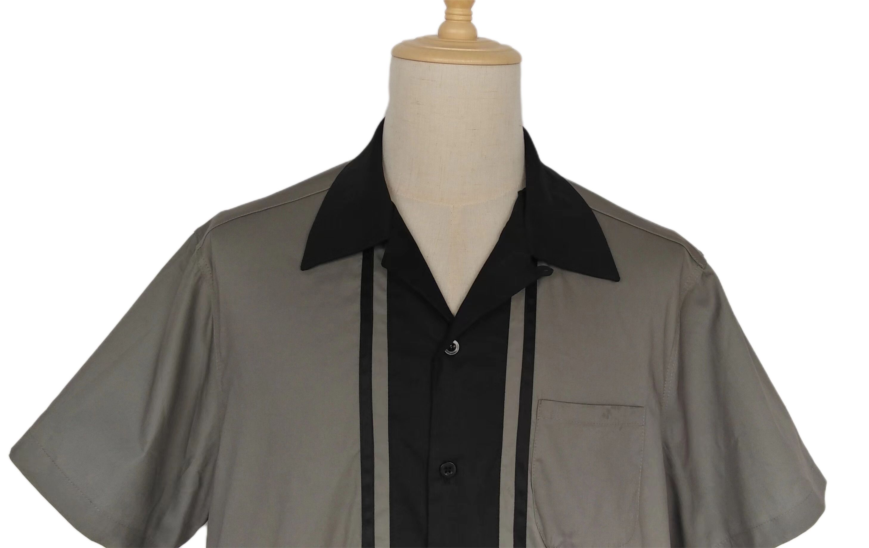 Other Men Shirts Casual Style Cotton Bowling Shirt Gray Size US XXL / EU 58 / 5 - 3 Thumbnail