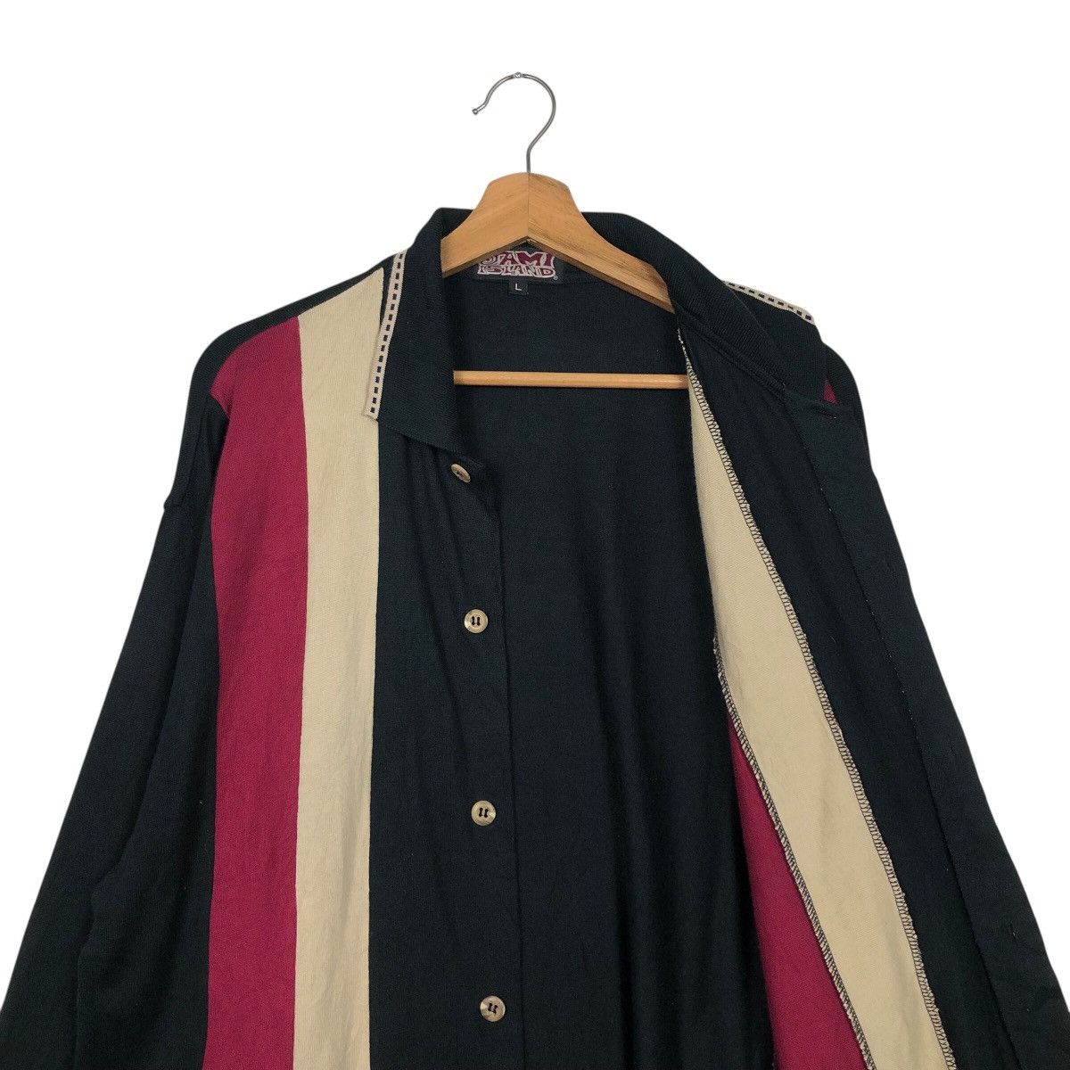 Japanese Brand 📌Vintage Shirt Jacket Bowling Button Jami Island Striped Size US L / EU 52-54 / 3 - 13 Thumbnail