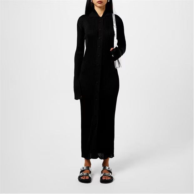 Jil Sander o1g2r1mq1024 Ribbed Cardigan in Black Size XXS / US 00 / IT 34 - 4 Thumbnail