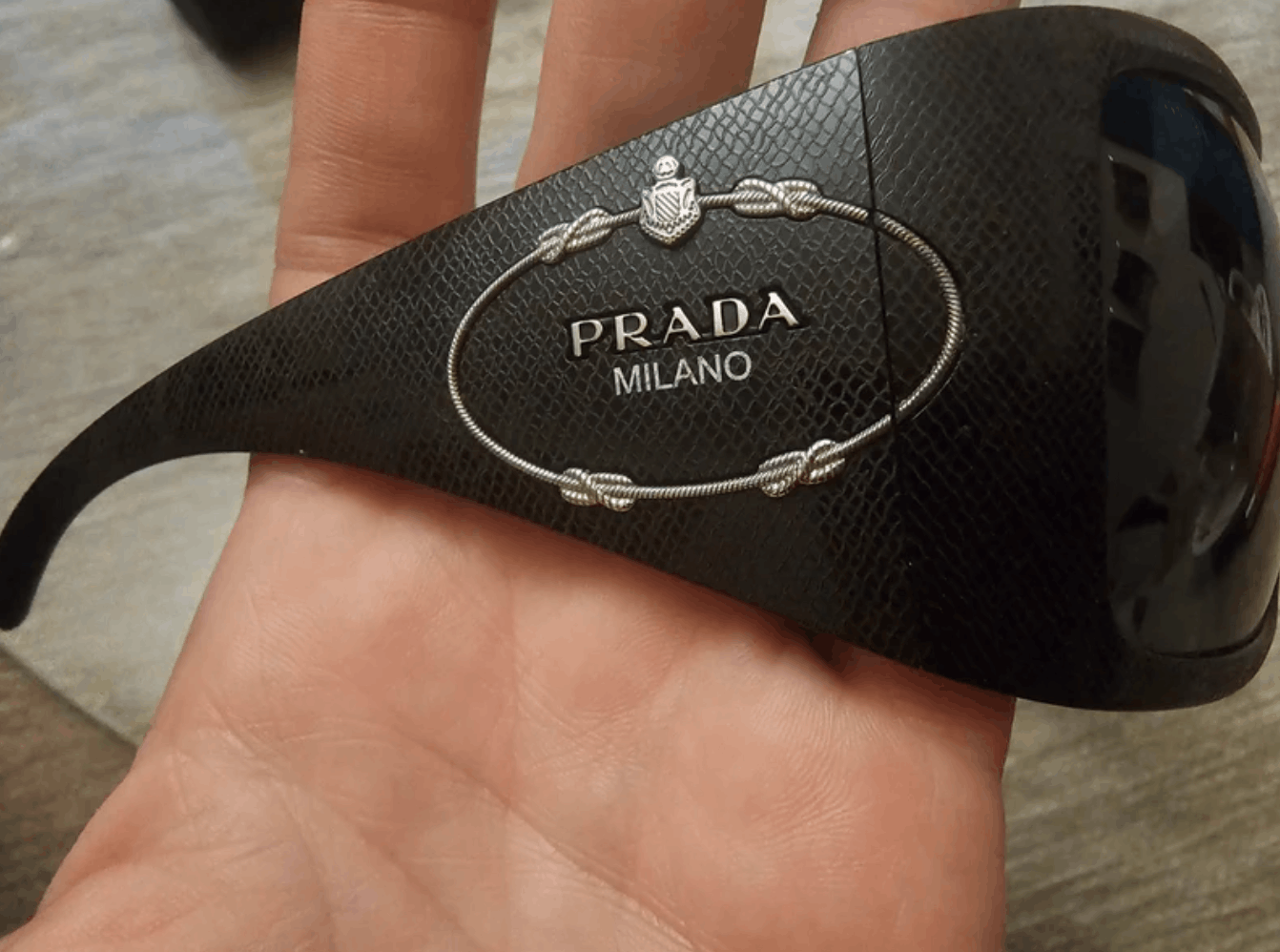 Prada PRADA Sunglasses Wrap Shield Mask Symbole Sport Red Tab Size ONE SIZE - 1 Thumbnail