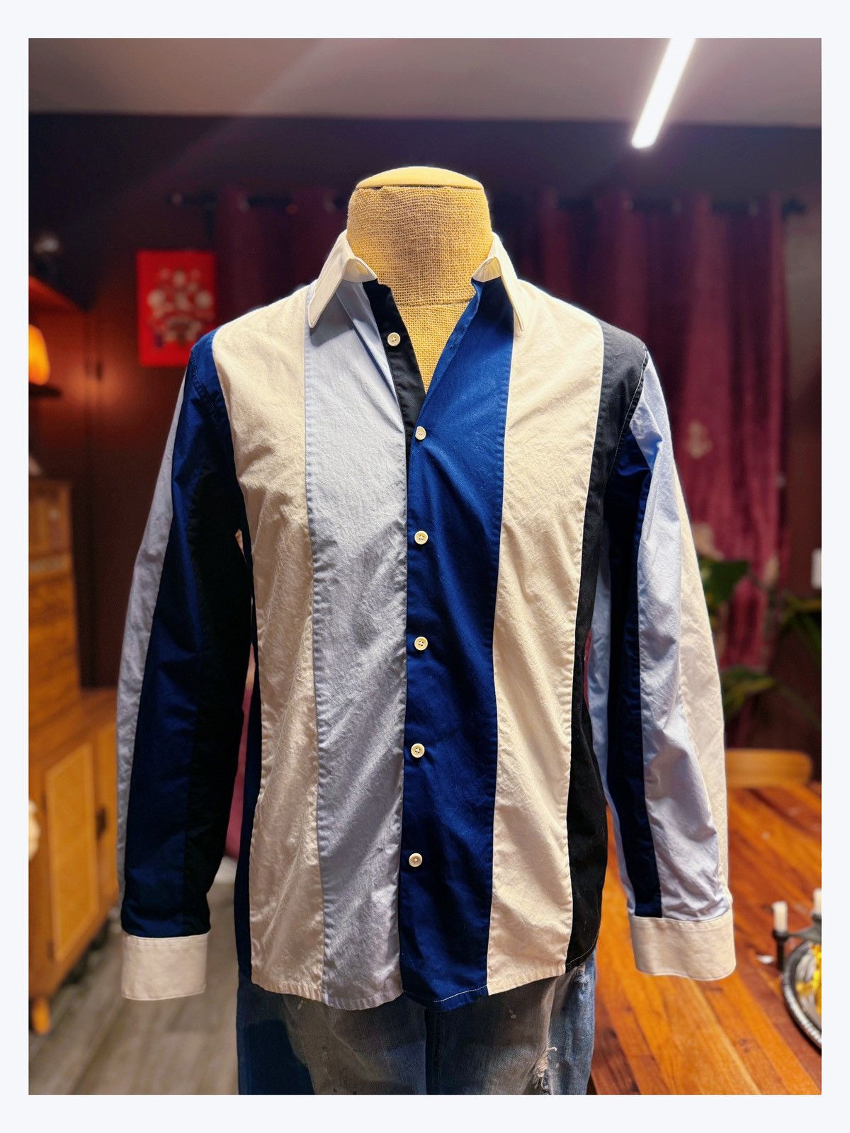 Sandro Paris Colorblock Stripe Shirt – Men’s Button-Up