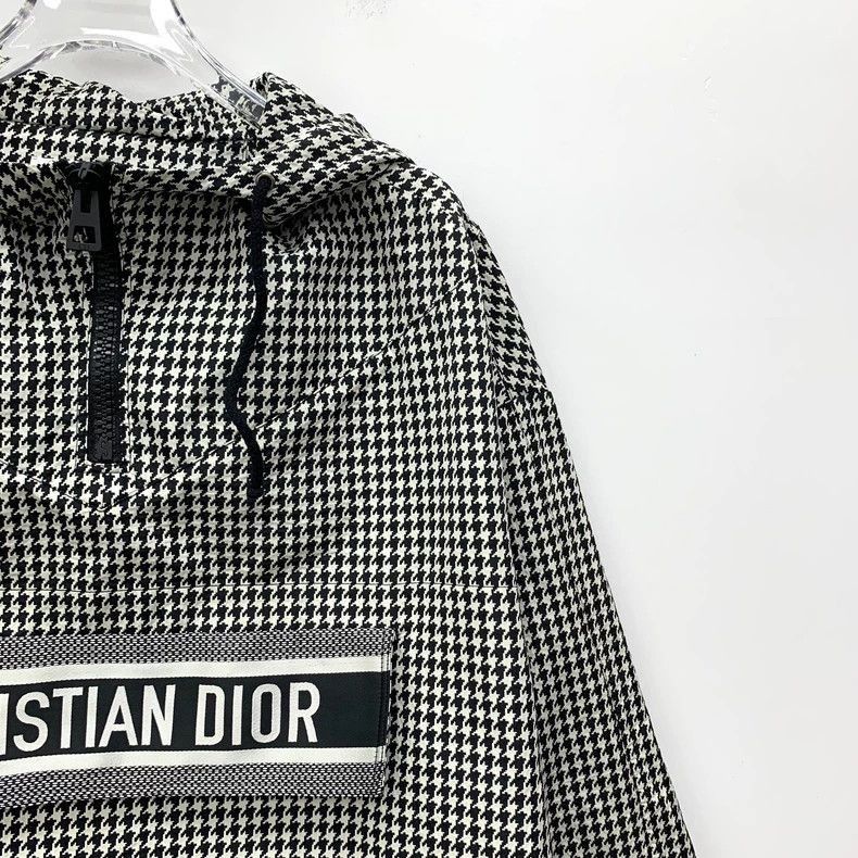 Dior Christian Dior Hooded Houndstooth Jacket-2506 Size XS / US 0-2 / IT 36-38 - 3 Thumbnail