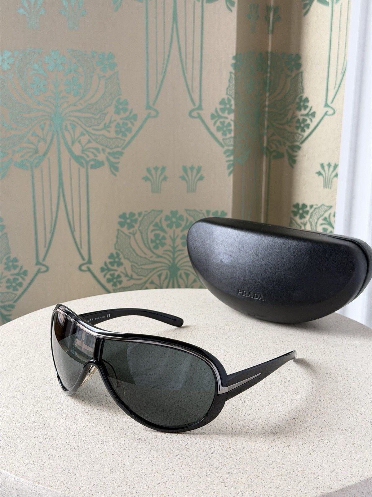 Prada Prada sunglasses vintage star logo wraparound archive y2k