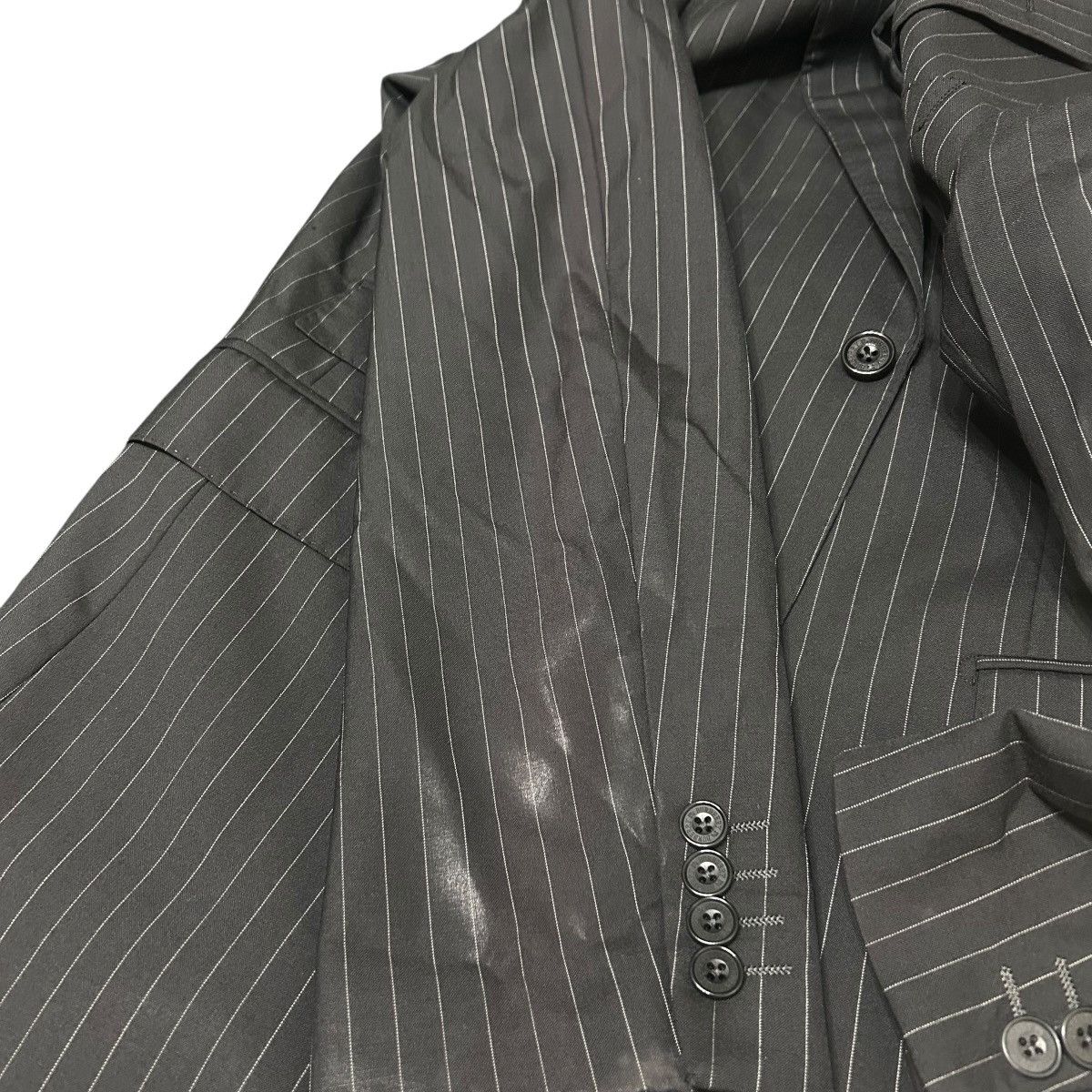 Burberry 441 00s Burberry black label suit men set up Japan dark gray Size 38R - 9 Thumbnail