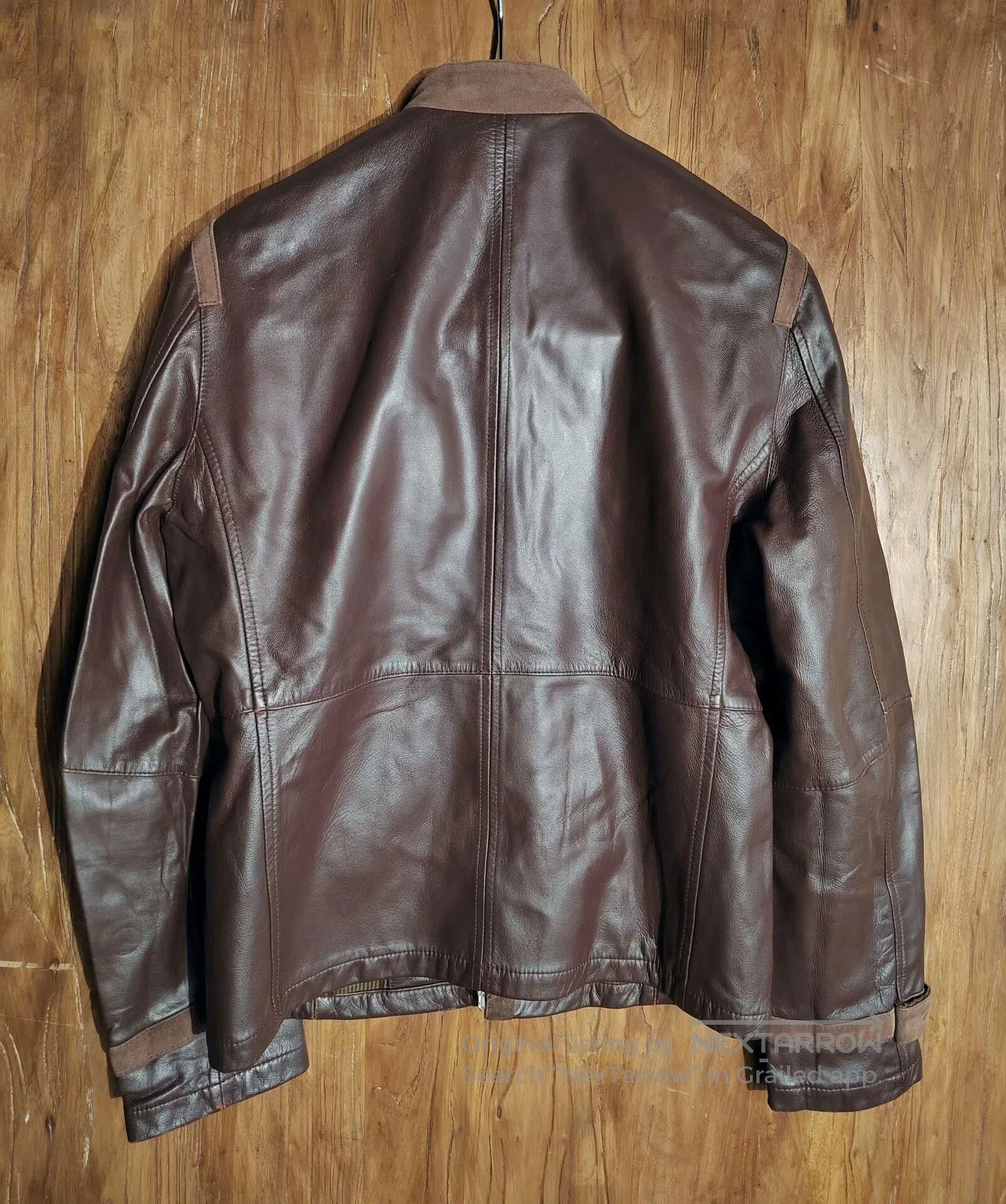 Theory Brown Leather Jacket with Metal Zip. Size US M / EU 48-50 / 2 - 5 Thumbnail