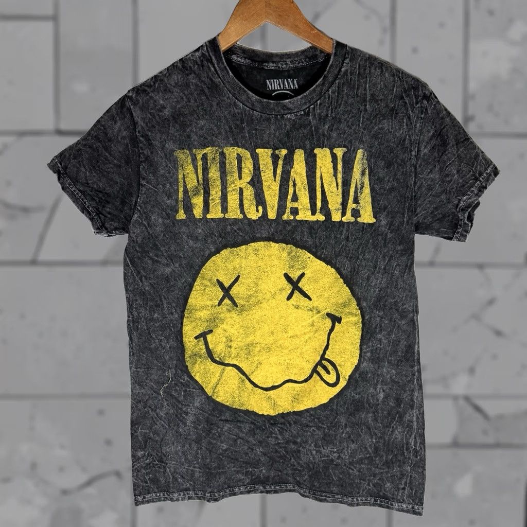 Vintage Nirvana Shirt Mens Size S Gray 100% Cotton Casual Graphic Tee Size US S / EU 44-46 / 1 - 1 Thumbnail