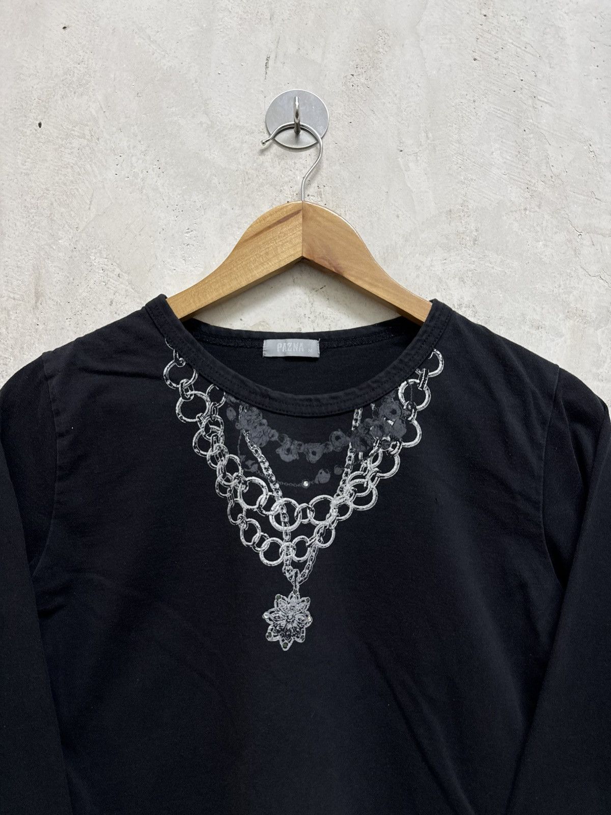 GOA Archive Pazna Chain Necklace goa style LS Crop Top Tees Size XS / US 0-2 / IT 36-38 - 2 Thumbnail