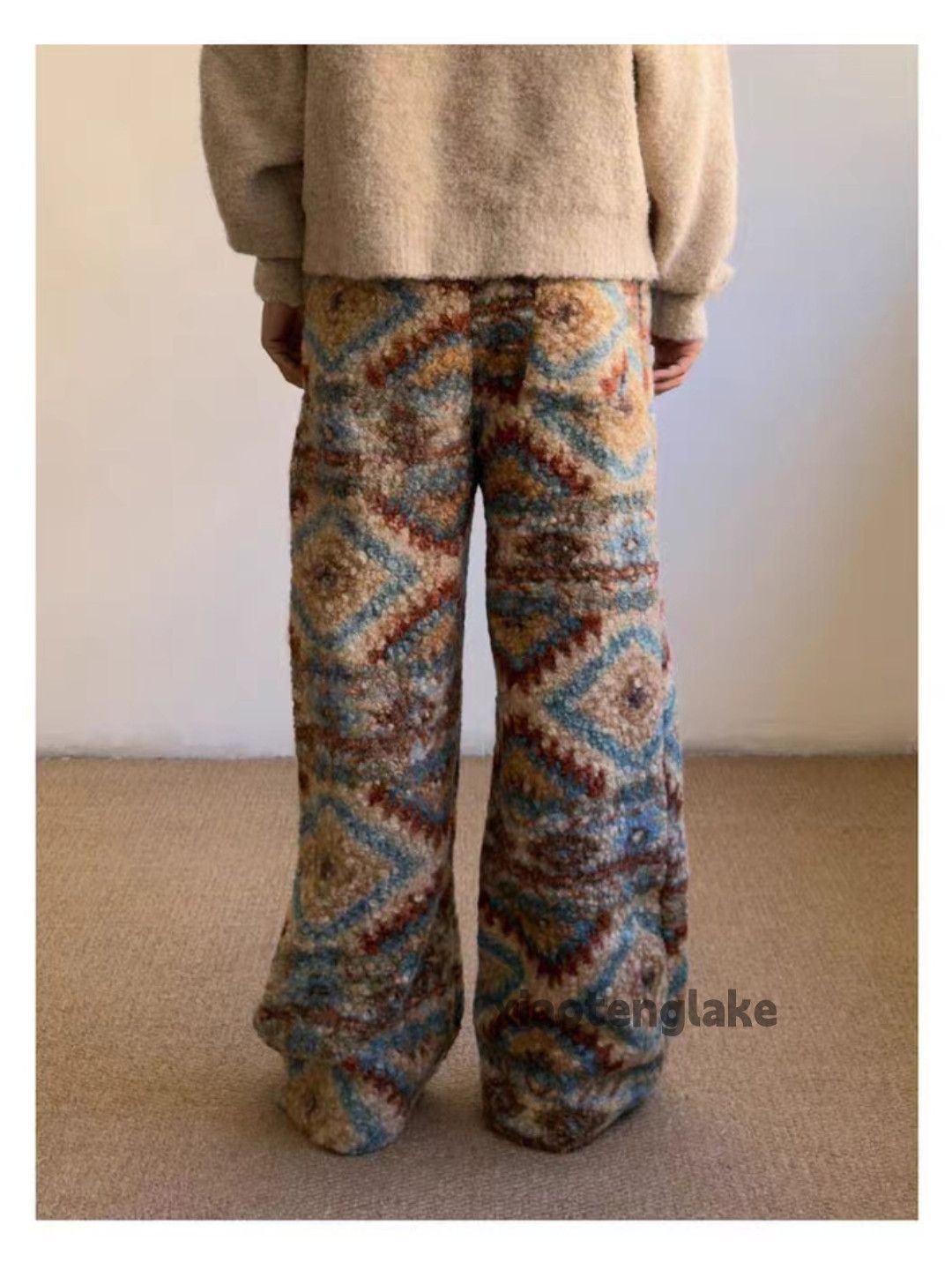 Vintage xz utility loose baggy wide Leg pattern festival pants Size US 28 / EU 44 - 4 Thumbnail