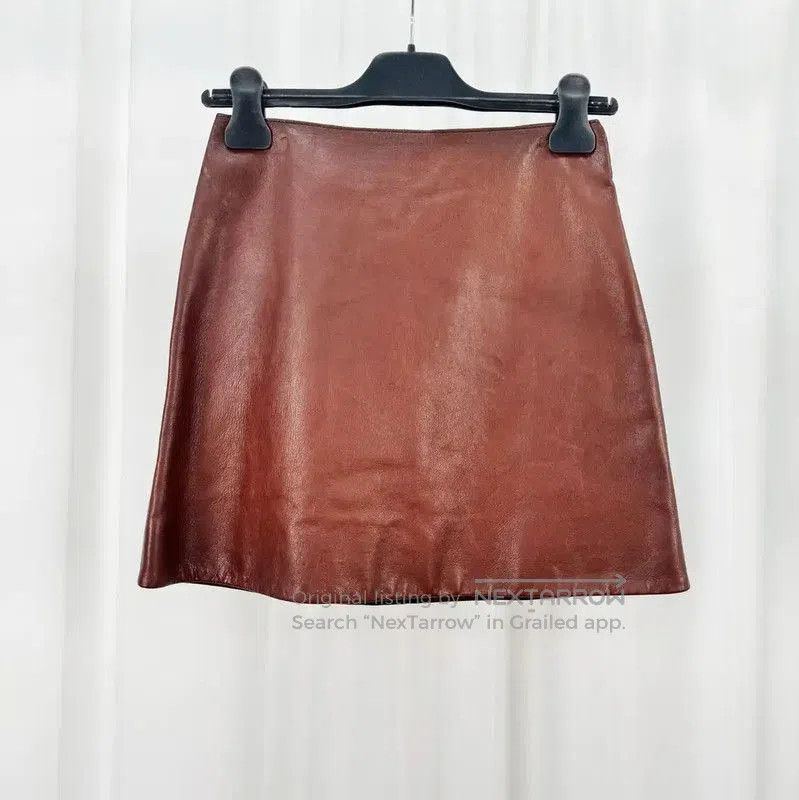 Miu Miu Miu Miu Brown Leather A. Size 24" / US 00 / IT 34 - 2 Thumbnail