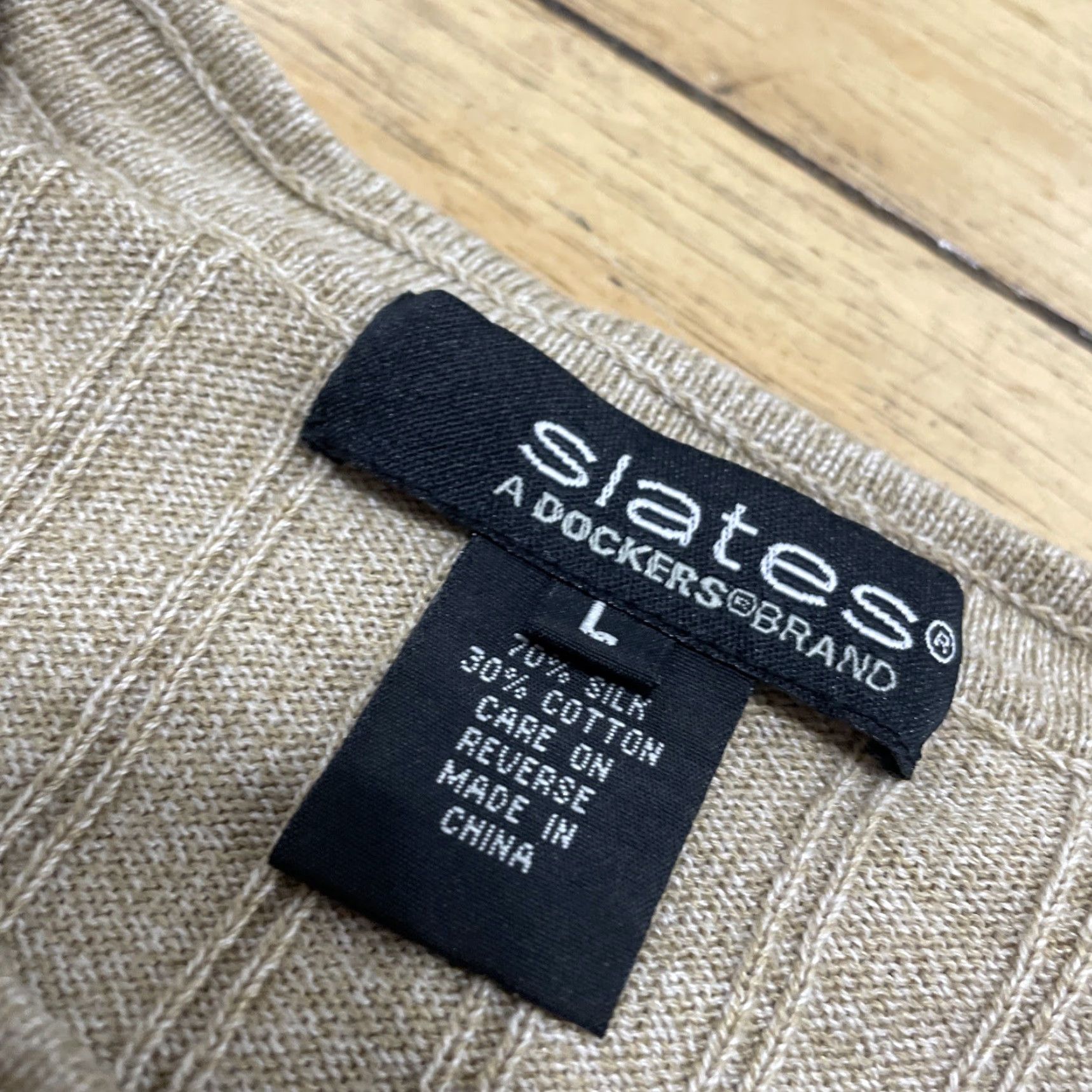 Vintage VINTAGE Slates 90s Silk Sweater Cowl Men L Brown Ribbed Long Sleeve Capsule Minimal Size US L / EU 52-54 / 3 - 5 Thumbnail