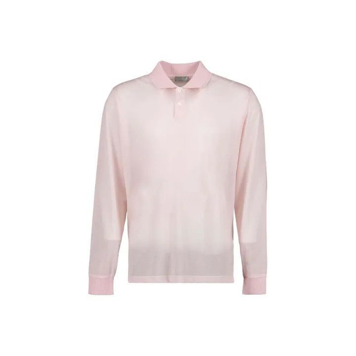 Dior Dior Dior Men's Long Sleeve Polo Shirt in Pink 0079-2507 Size US L / EU 52-54 / 3 - 1 Thumbnail