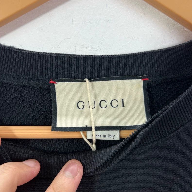 Gucci Gucci Black popular bear logo round-neck sweatshirt 2502-Ne Size US S / EU 44-46 / 1 - 3 Thumbnail