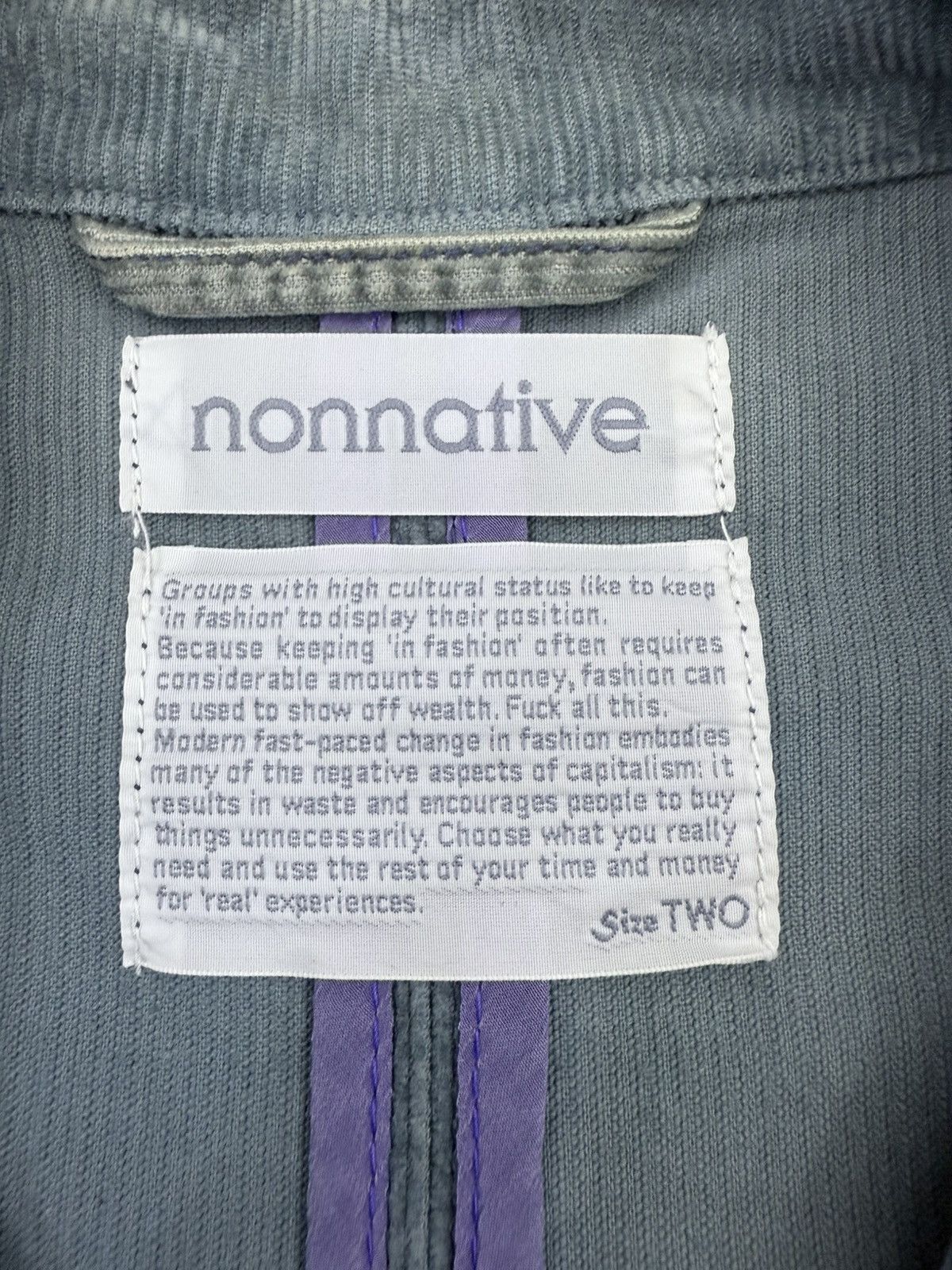 Nonnative 🔥Archive🔥 nonnative curve hands blue corduroy work jacket Size US M / EU 48-50 / 2 - 3 Thumbnail