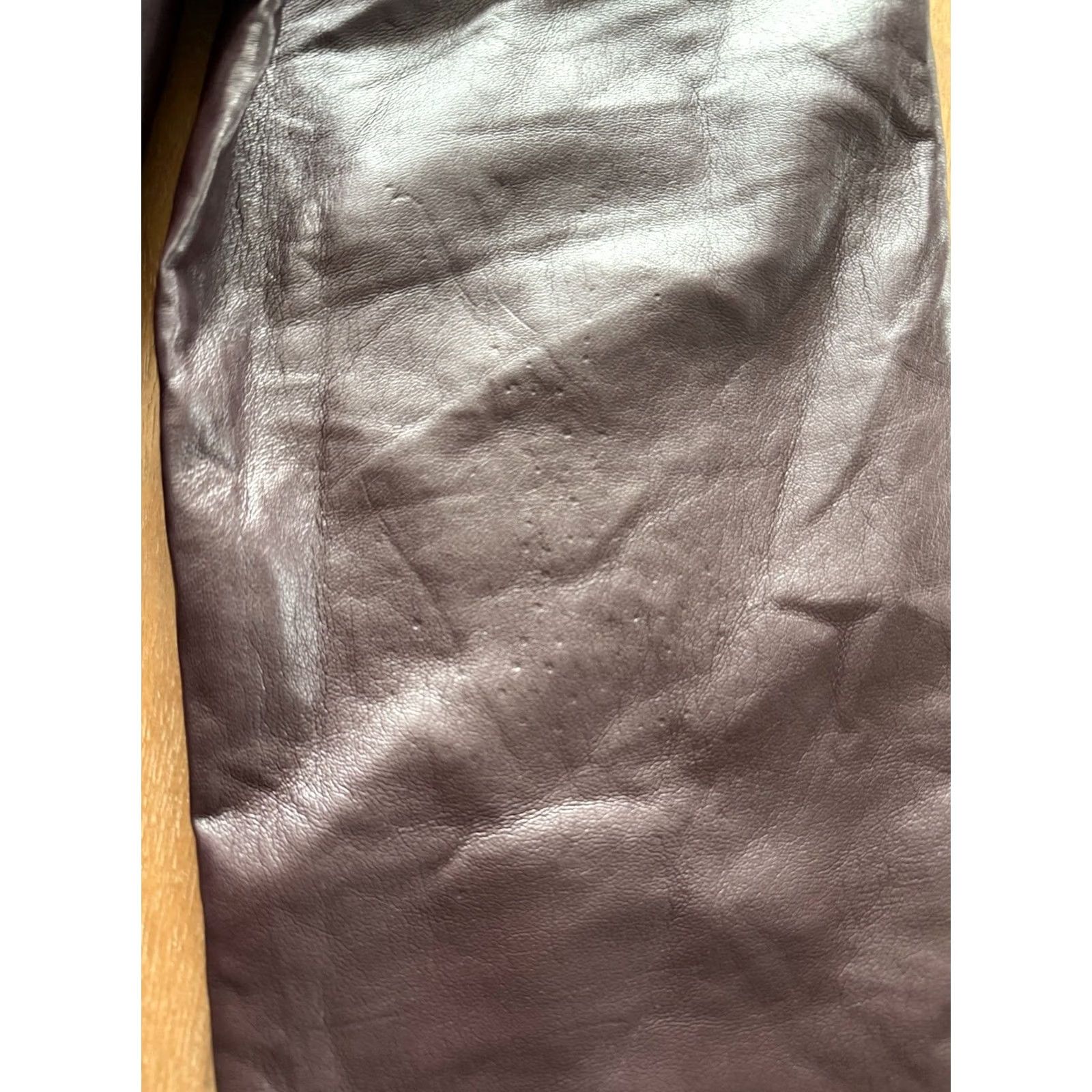 Vintage Wilfred Burgundy Faux Leather Pants Women’s 4 High-Waisted 27x29 Flat Front Zipper Pocket 90s Punk Grunge 29" Inseam Womens Size 27" / US 4 / IT 40 - 5 Thumbnail