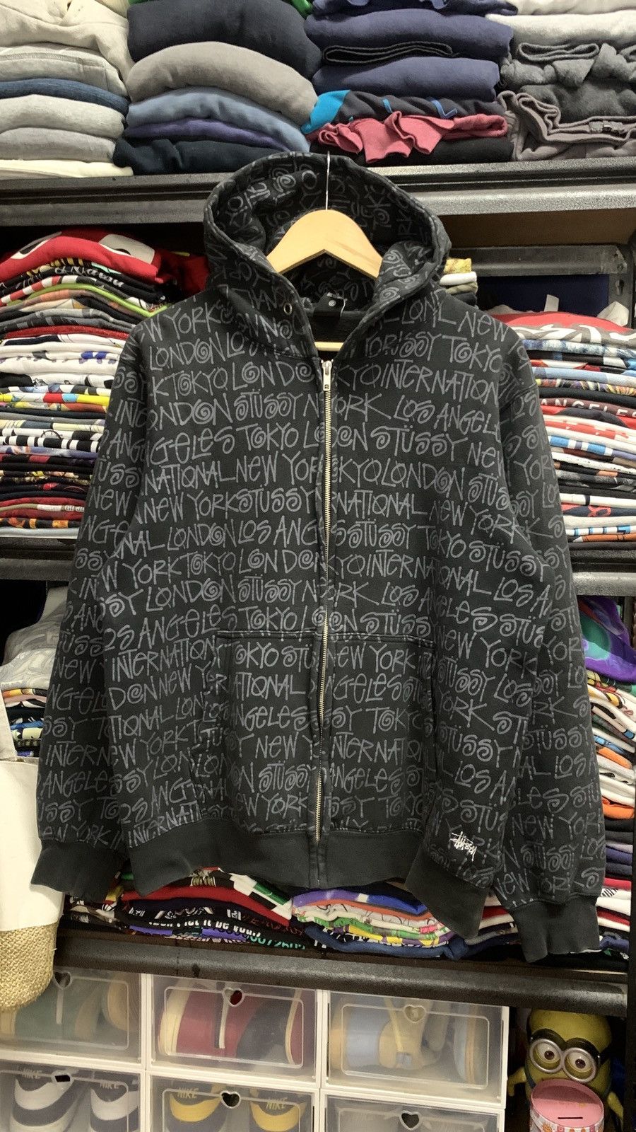 ジャケット・アウター OLD STUSSY 90s 00s W-ZIP TECH HOODIE L OLD STUSSY 90s 00s W-ZIP TECH HOODIE L