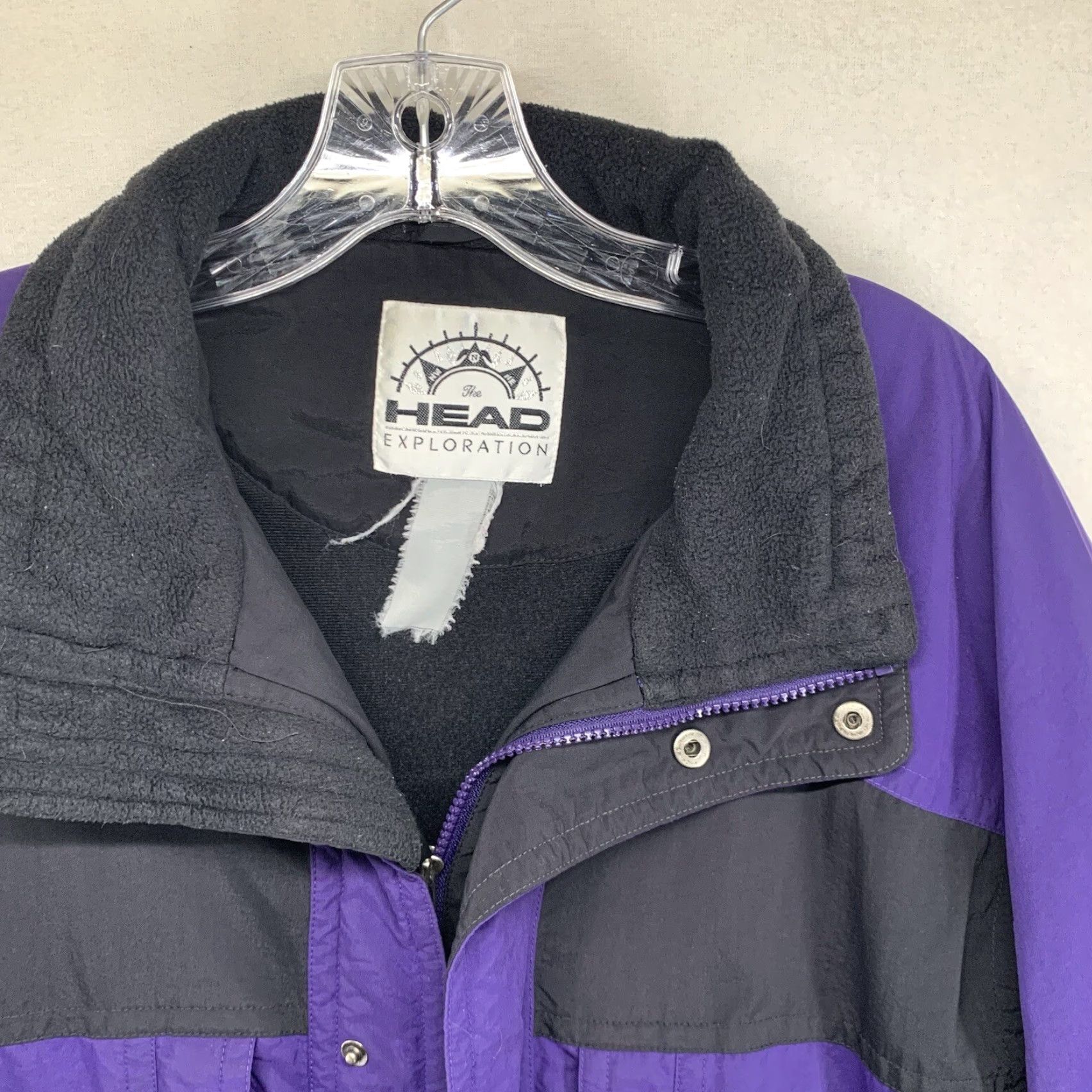 Vintage VINTAGE Head The Exploration 90’s Ski Jacket Parka Mens Medium Purple Black Water Resistant Insulated Lined Pockets Logo Skiing Winter Mens Size US M / EU 48-50 / 2 - 4 Thumbnail