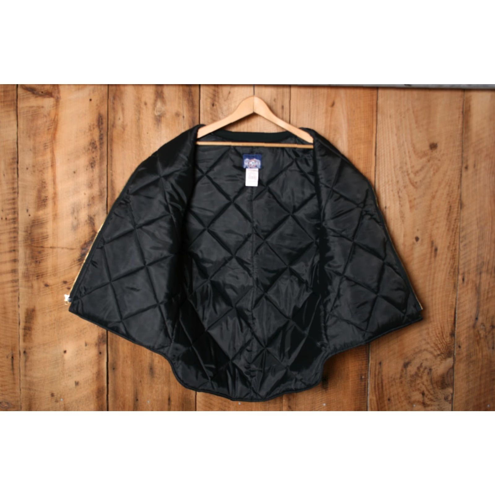Vintage VINTAGE Polaris Northstar Black Canvas Quilt Lined Insulated Vest Mens Sz. L Size US L / EU 52-54 / 3 - 7 Thumbnail