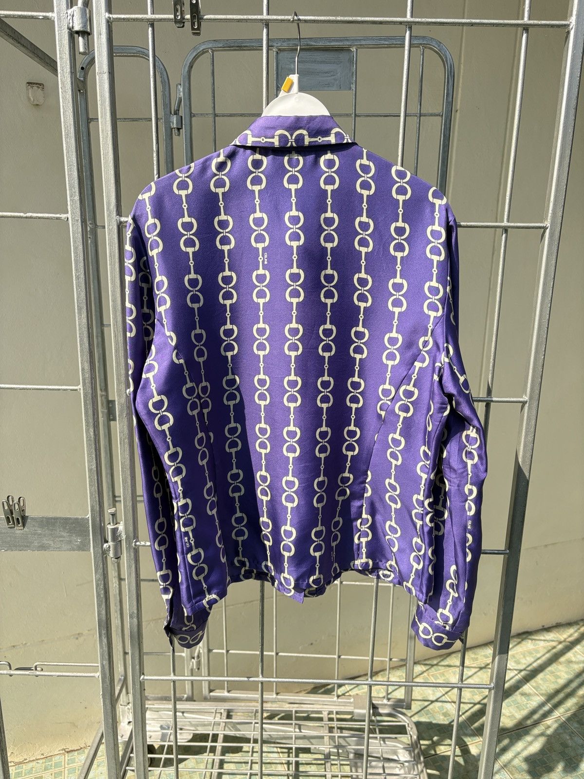Celine Celine horsebit purple silk shirt Size M / US 6-8 / IT 42-44 - 13 Thumbnail