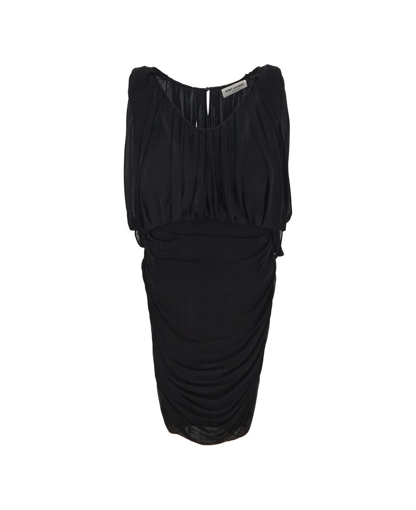 Saint Laurent Paris o1y0126 Mini Dress in Black Size M / US 6-8 / IT 42-44 - 1 Thumbnail