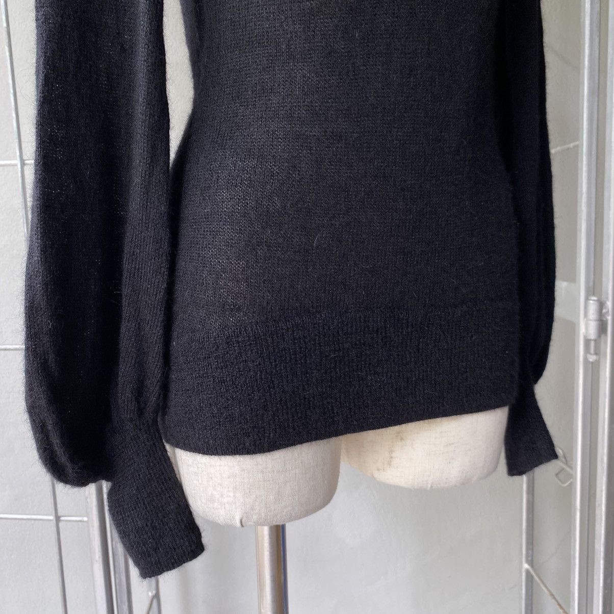 Tsumori Chisato TSUMORI CHISATO Black Soft Mohair V-Neck Knit Sweater Size XS / US 0-2 / IT 36-38 - 15 Thumbnail