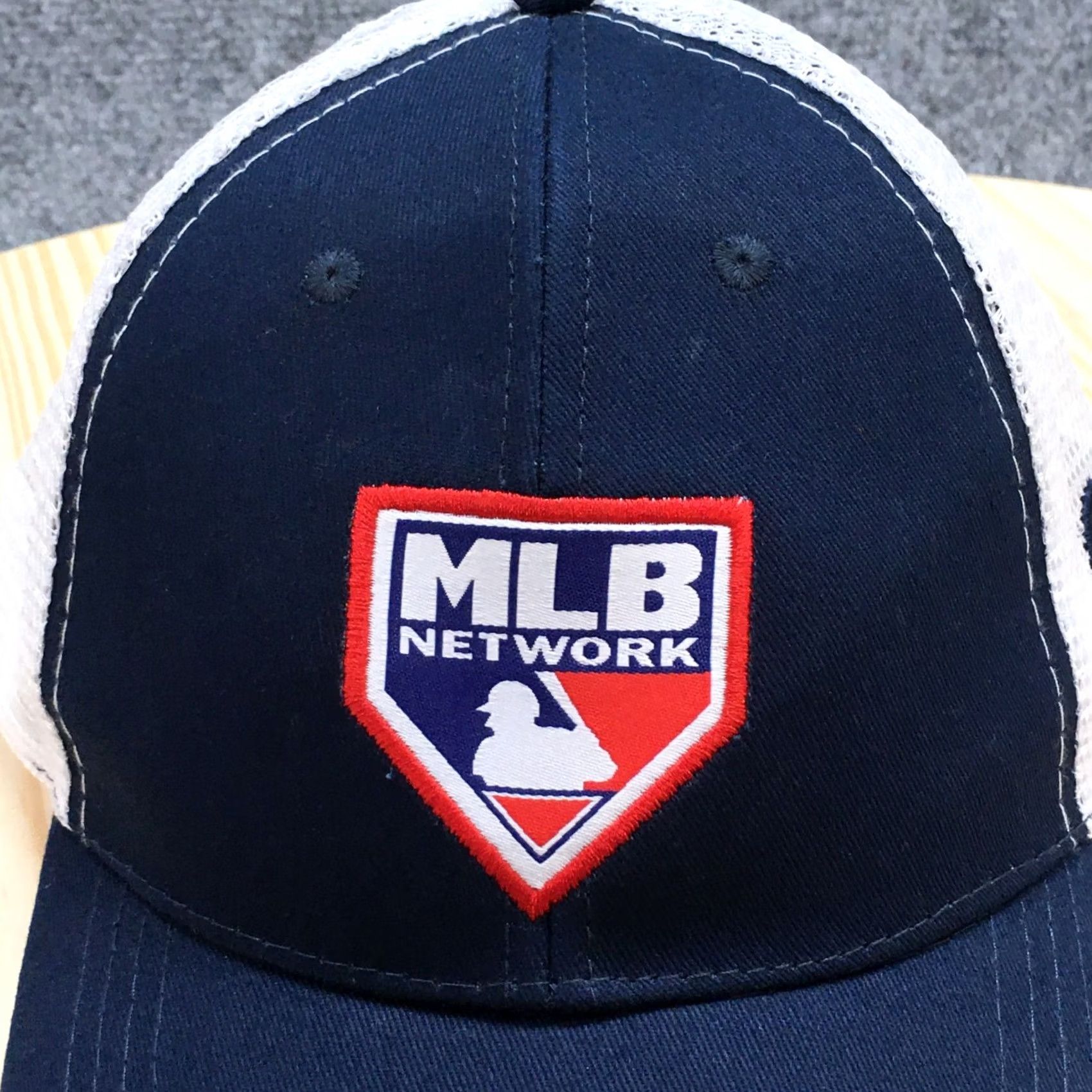 MLB BDA Sports MLB Network Trucker Hat Unisex Blue OSFA Curved Brim Embroidered Logo Hat Size ONE SIZE - 3 Thumbnail