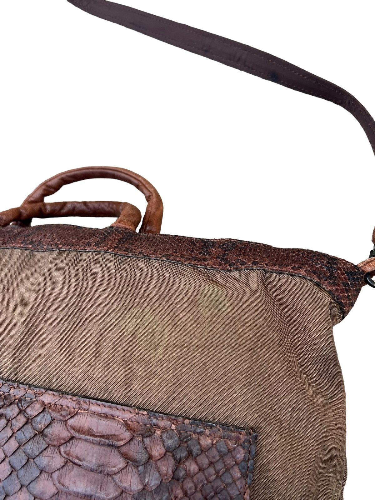 Leather Vintage Ibiza Japan Hybrid Python Skin 2 Way Bag Size ONE SIZE - 5 Thumbnail