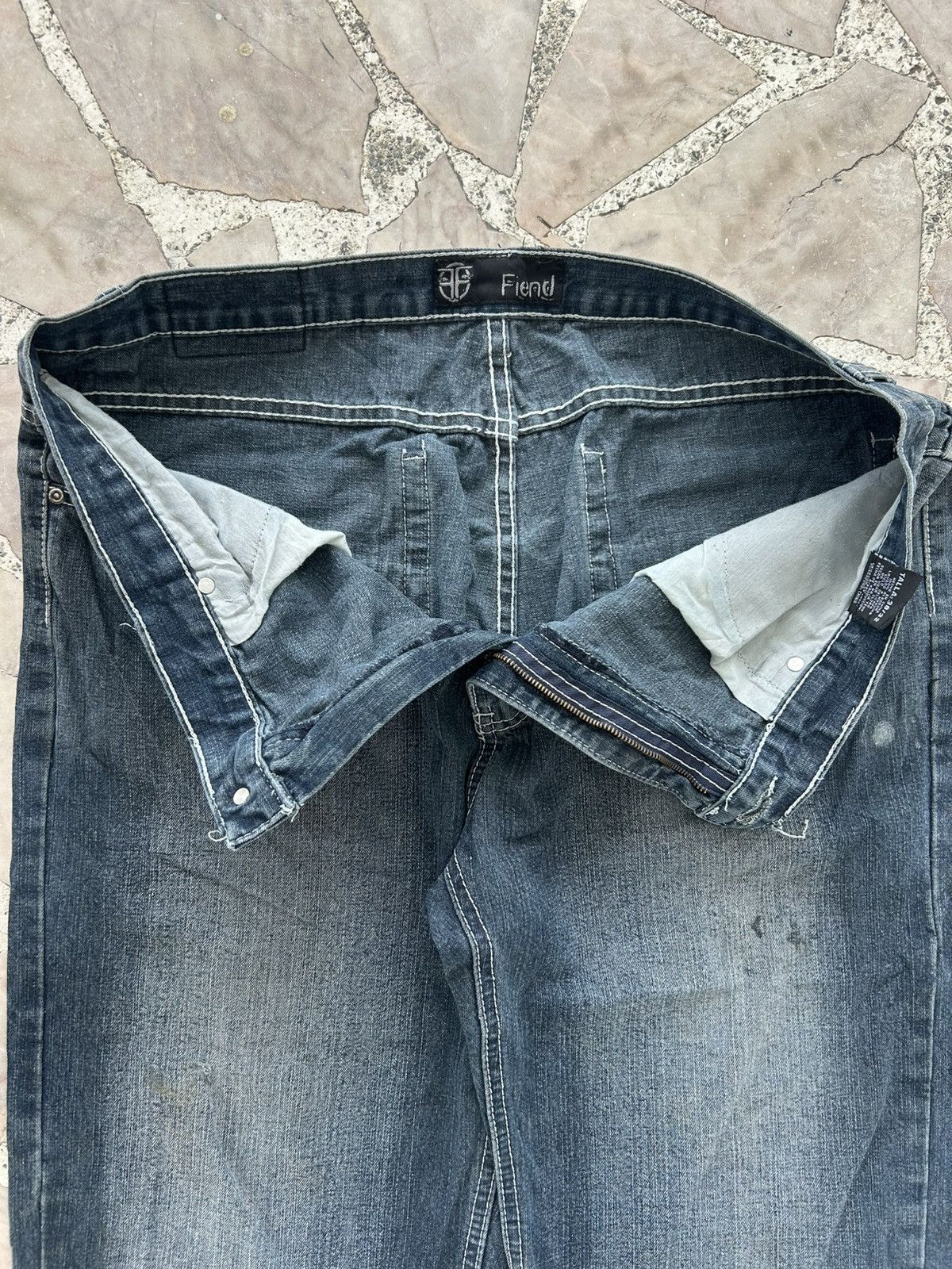 Japanese Brand Fiend Jorts Japan Assymetrical Denim Size US 37 - 6 Thumbnail
