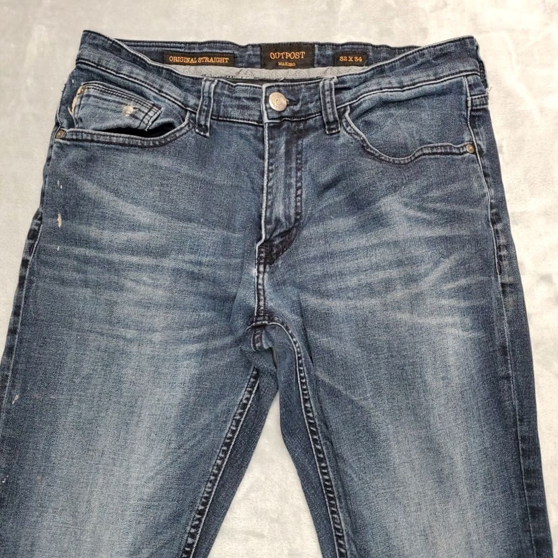 Vintage Outpost Jeans Mens 32x34 Blue Denim Stretch Cotton Blend Original Fit Shirt? Size US 32 / EU 48 - 3 Thumbnail