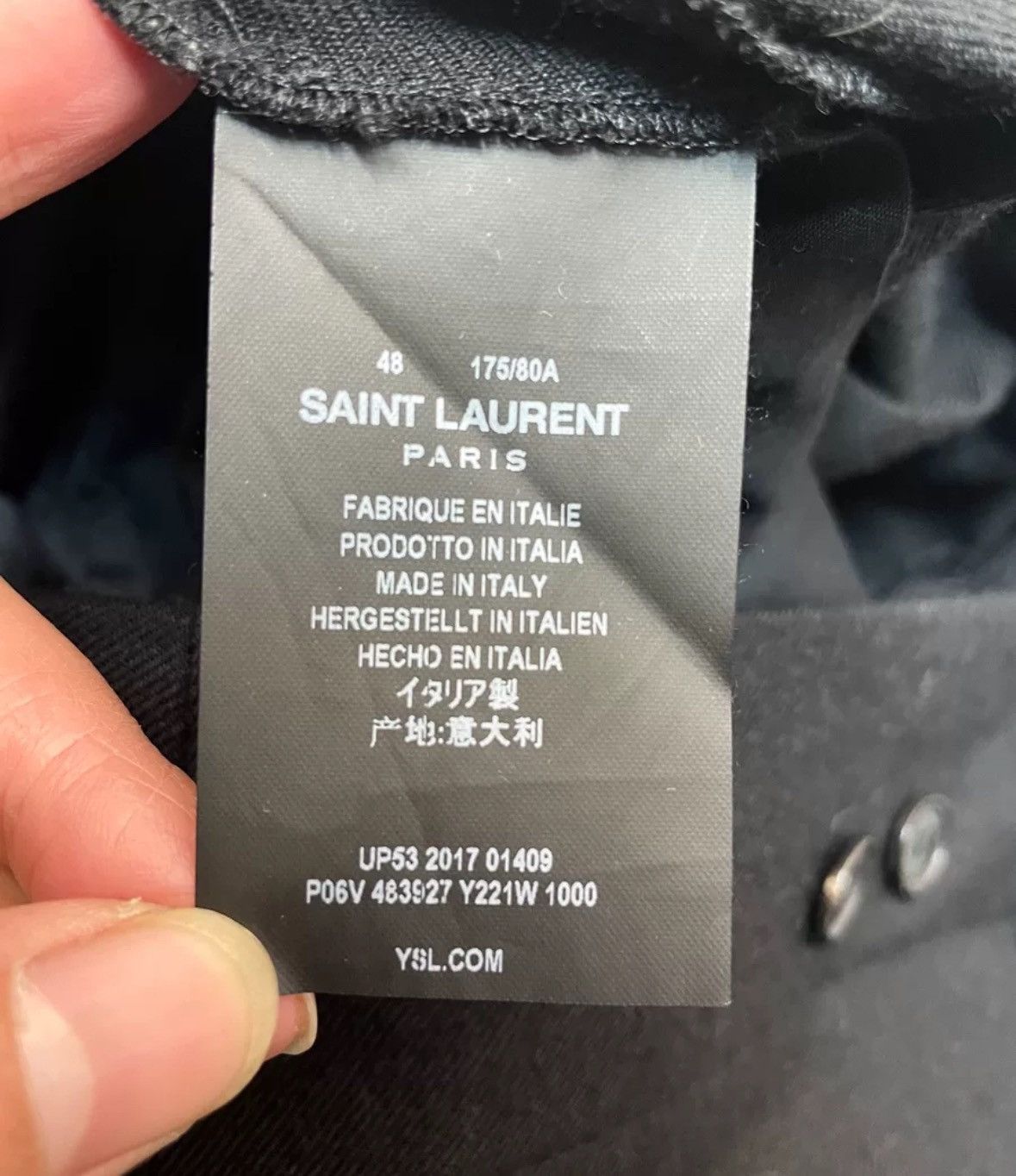 Saint Laurent Paris × Yves Saint Laurent Saint Laurent SLP genuine 18 wool straight leg trousers Size US 44 / EU 60 - 5 Thumbnail