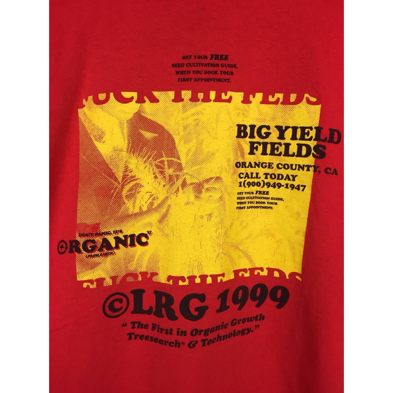 LRG Vtg 90s OG Lifted Research Group Don't Panic Its Organic Tee Size US XL / EU 56 / 4 - 4 Thumbnail