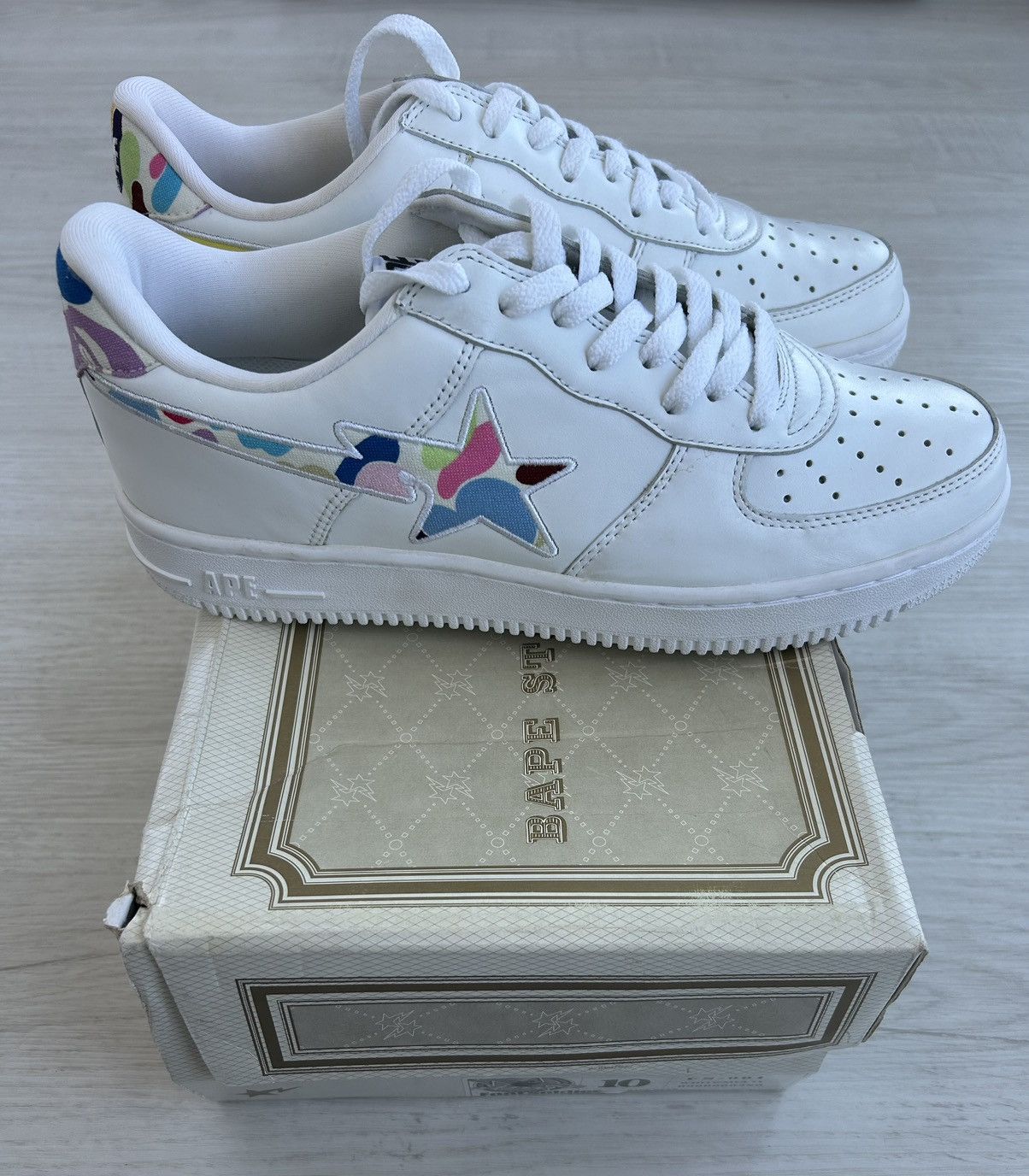 Bape VERY RARE OG 2003 A BATHING APE MULTI CAMO BAPESTA Size US 10 / EU 43 - 3 Thumbnail