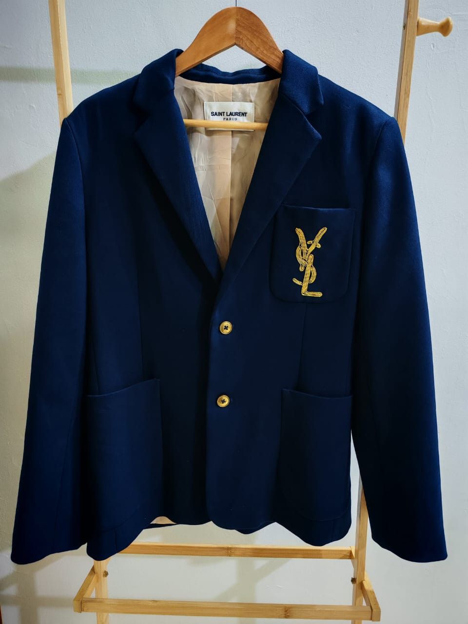 Saint Laurent Paris Saint Laurent Paris YSL Embroidery Blazer Size US M / EU 48-50 / 2 - 1 Thumbnail