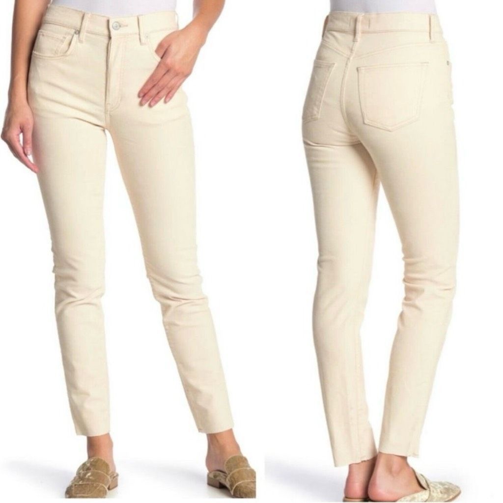 Free People Free People x We the Free, Pearl Velvet Skinny Pants, Raw An Size 27" / US 4 / IT 40 - 1 Thumbnail