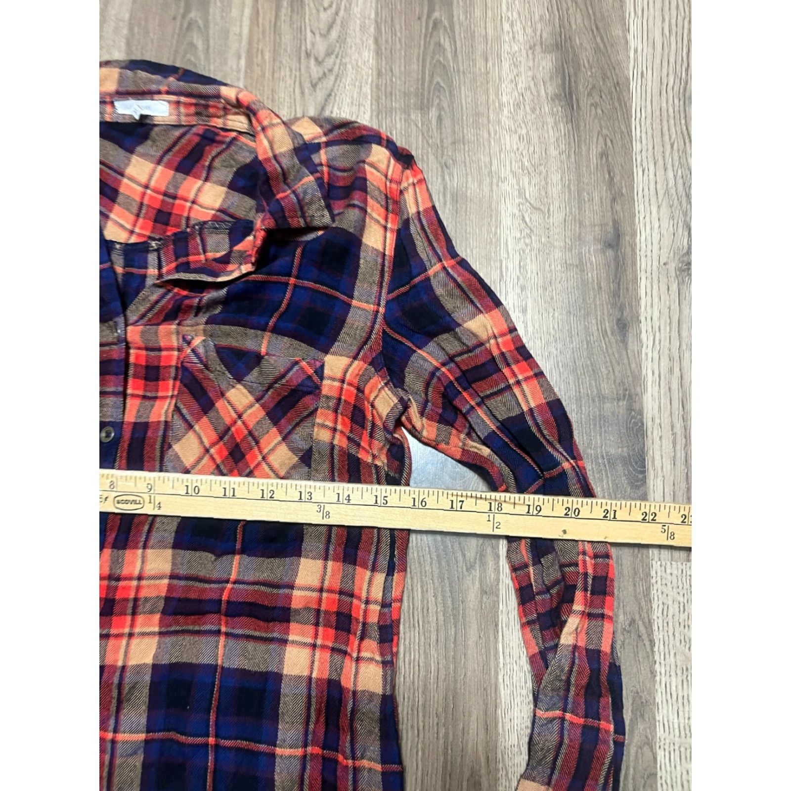 Vintage Maurices Dress Women's Shirt Dress M Regular Blue Plaid Long Sleeve Button Up Collared Tunic Casual Knee Length Size M / US 6-8 / IT 42-44 - 7 Thumbnail