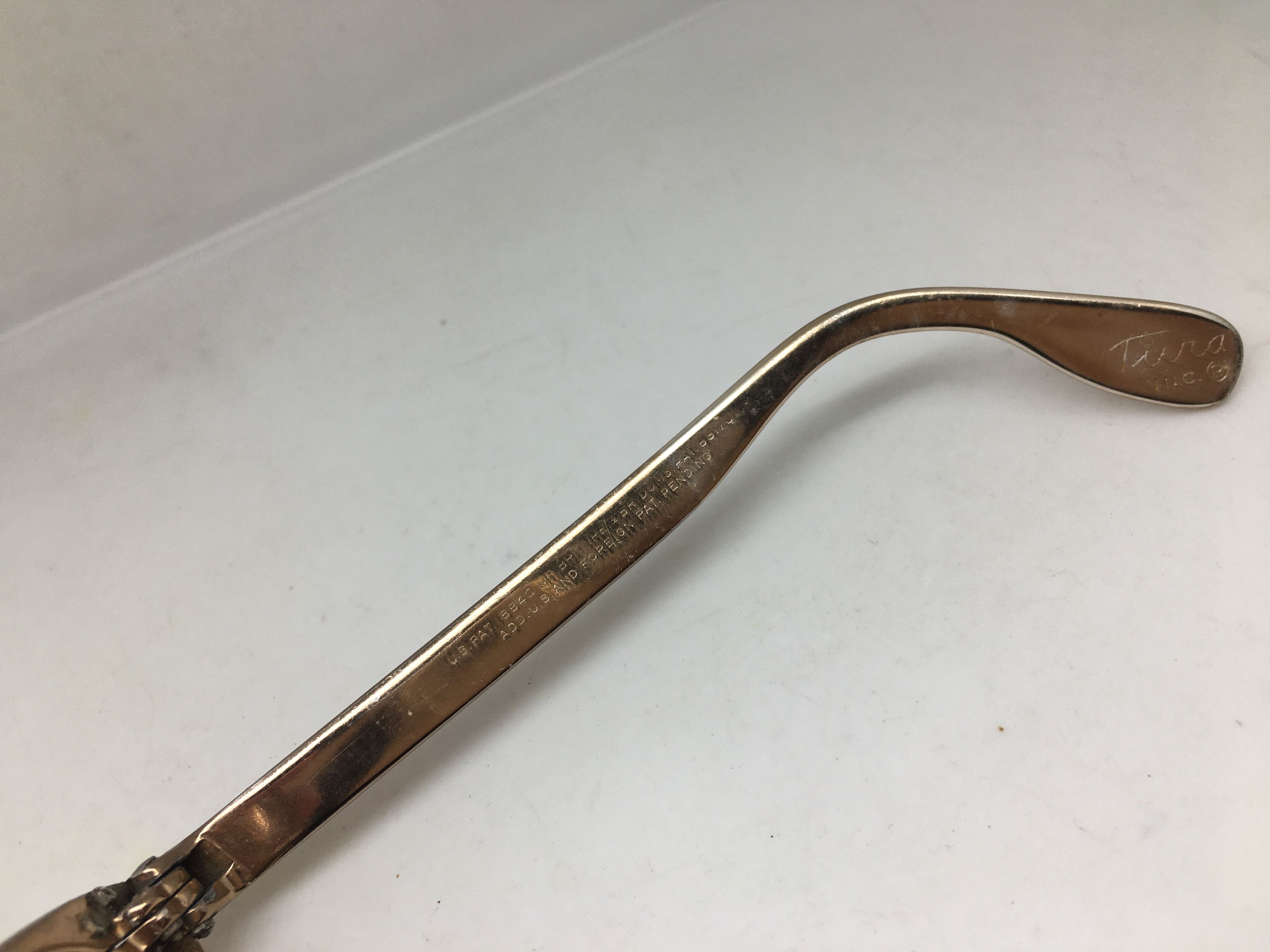 Vintage Vintage 50s TURA Woman Aluminum Brown Cateye Eyeglasses Size ONE SIZE - 4 Thumbnail