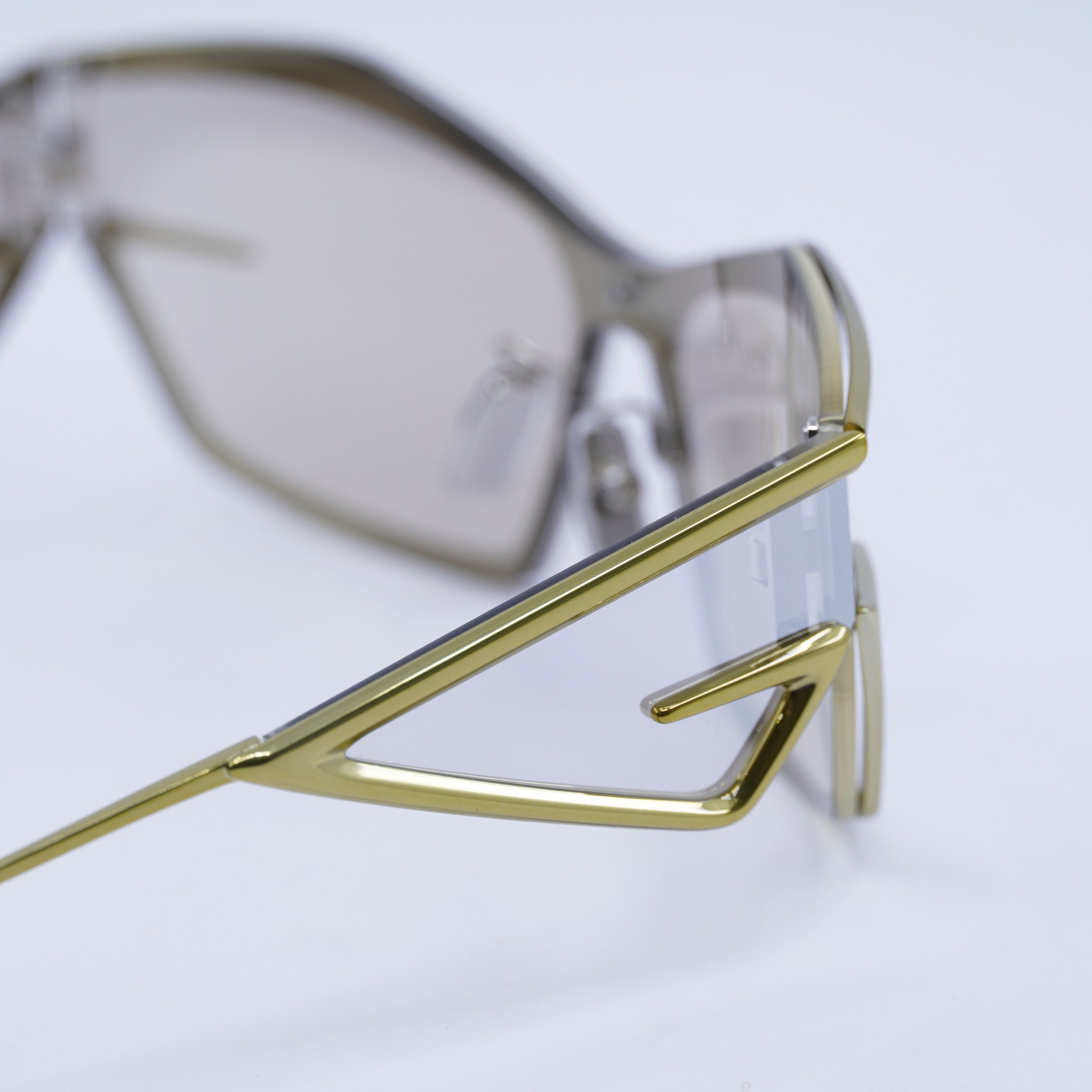 Givenchy Givenchy GV40066U 39C Sunglasses Yellow Geometric Frame Size ONE SIZE - 7 Thumbnail