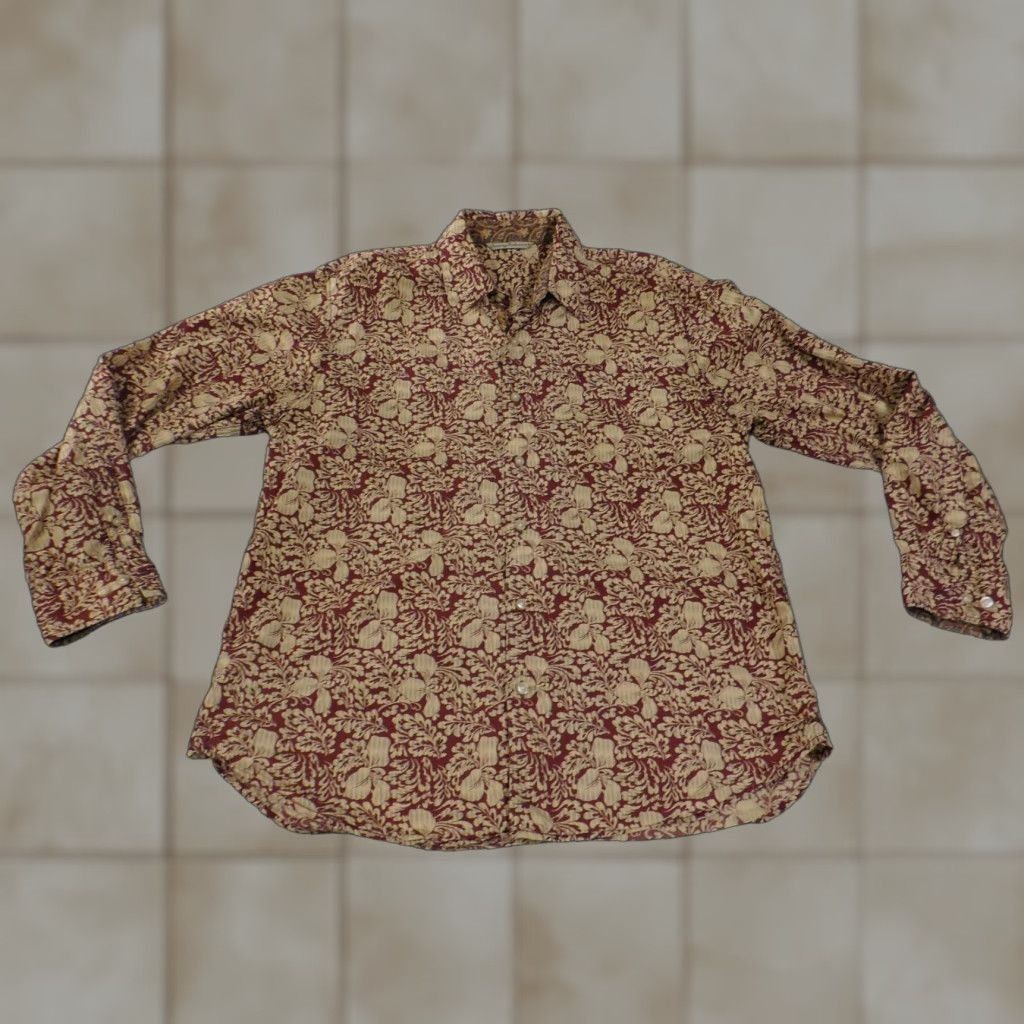 Tommy Bahama Tommy Bahama Shirt Mens Large Red Beige Floral Button-Up Long Sleeve Casual Size US L / EU 52-54 / 3 - 1 Thumbnail