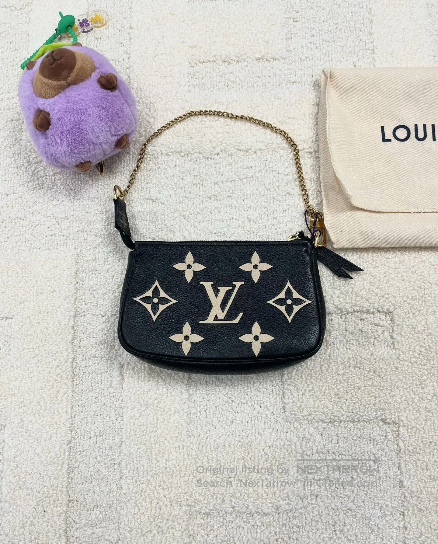 Louis Vuitton Louis Vuitton Black Printed Logo Mahjong Bag| Size ONE SIZE - 1 Thumbnail