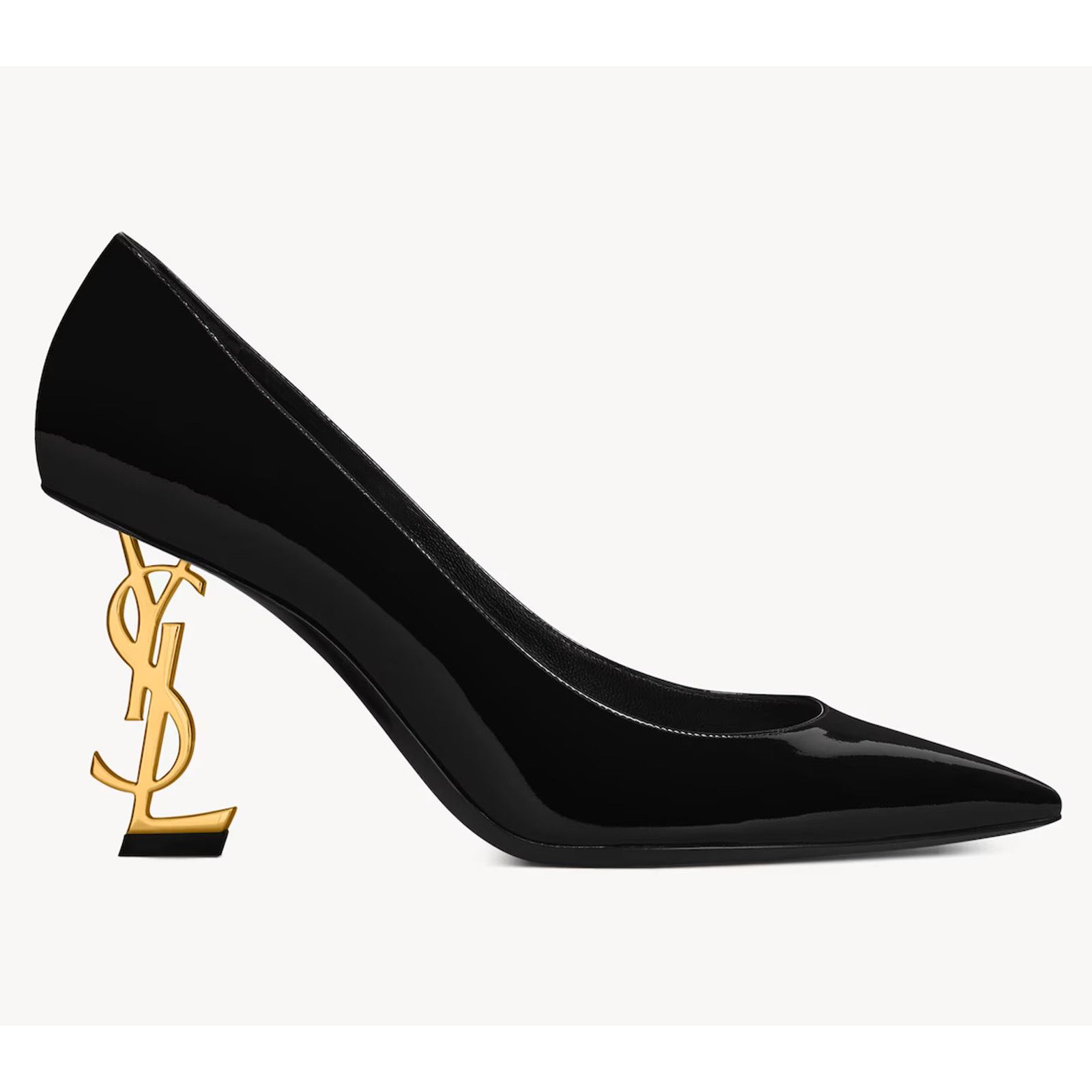 Yves Saint Laurent Saint Laurent Opyum 85 Black Patent Leather Gold YSL 36 Size US 6 / IT 36 - 1 Thumbnail