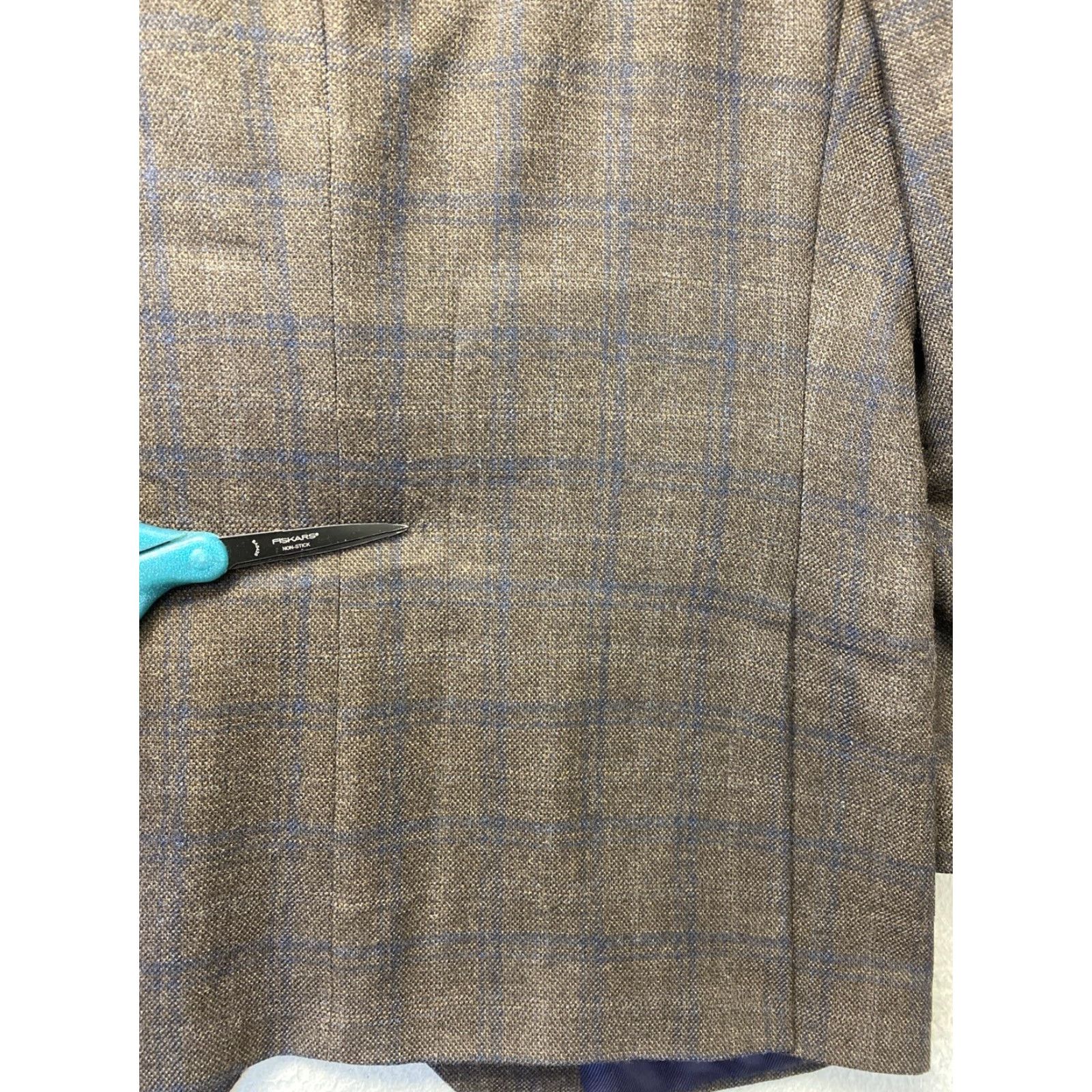 Jack Victor JACK VICTOR Sport Coat Brown Plaid Wool Unconstructed Regular Length Notch Lapel Slim Fit 40 S Men Jacket Coat/Outwear Size US XXS / EU 40 - 7 Thumbnail