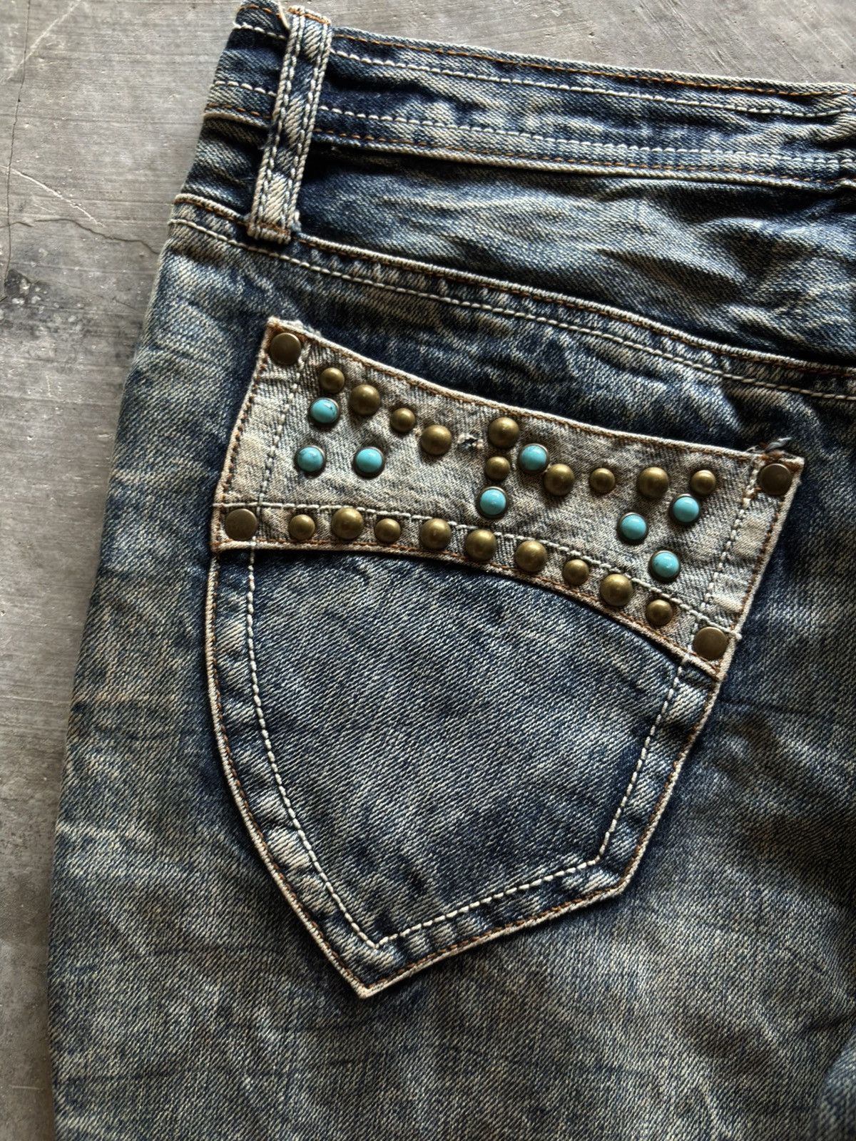 Tornado Mart SEMANTIC DESIGN washed faded distressed super sick design Size US 31 - 17 Thumbnail