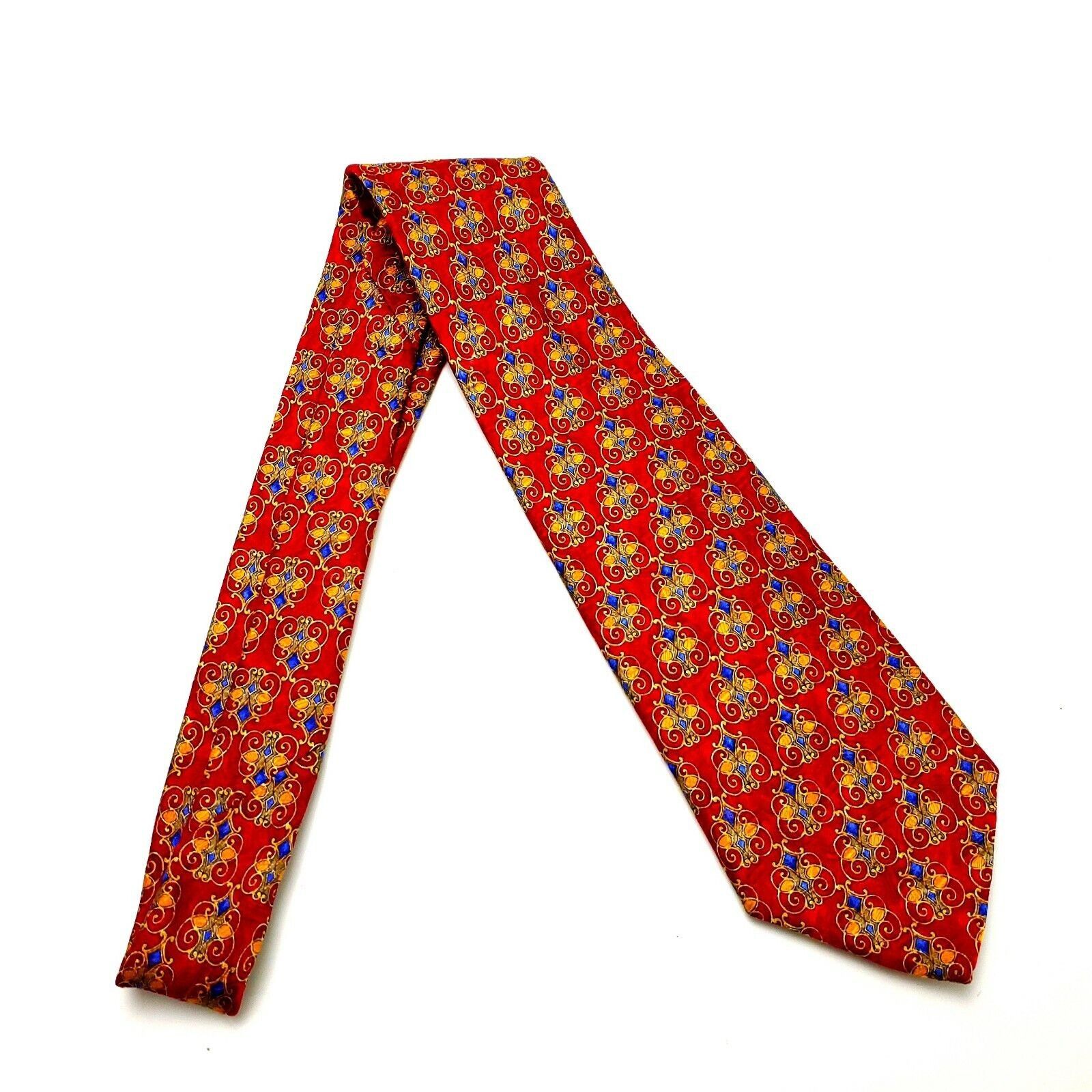 Robert Talbott Robert Talbott Studio Silk Tie Print Red Short Wide Geometri Size ONE SIZE - 6 Thumbnail