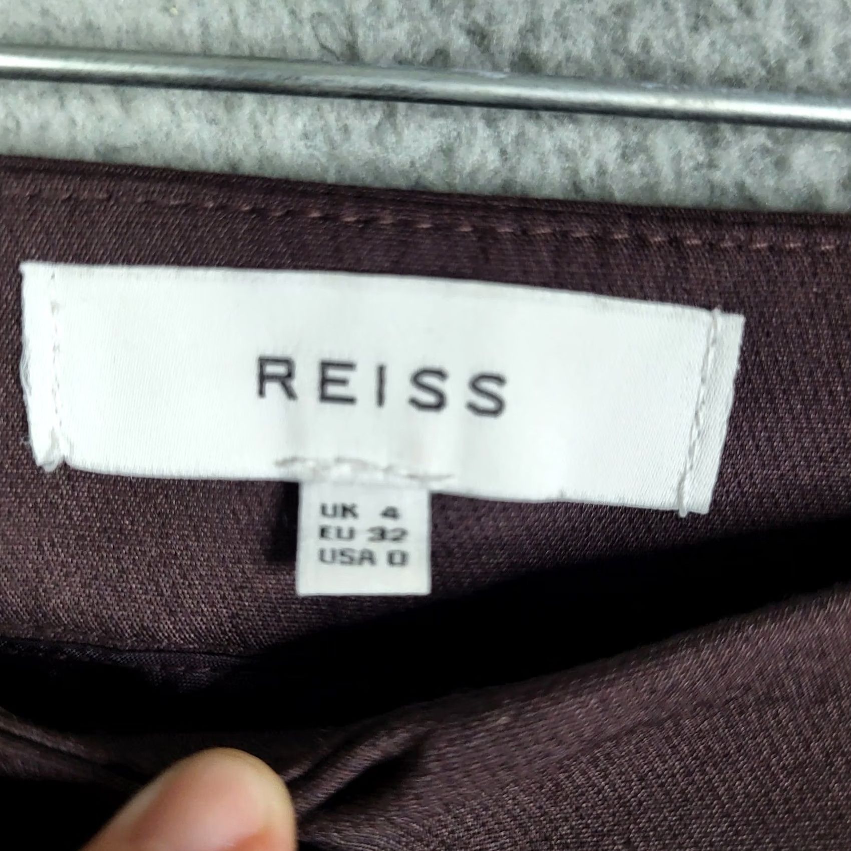 Reiss Reiss Women's Skinny Pants Zipper Button Purple 0 Regular Inseam 28 Chino Leather? No. Size 25" / US 0 / IT 36 - 6 Thumbnail