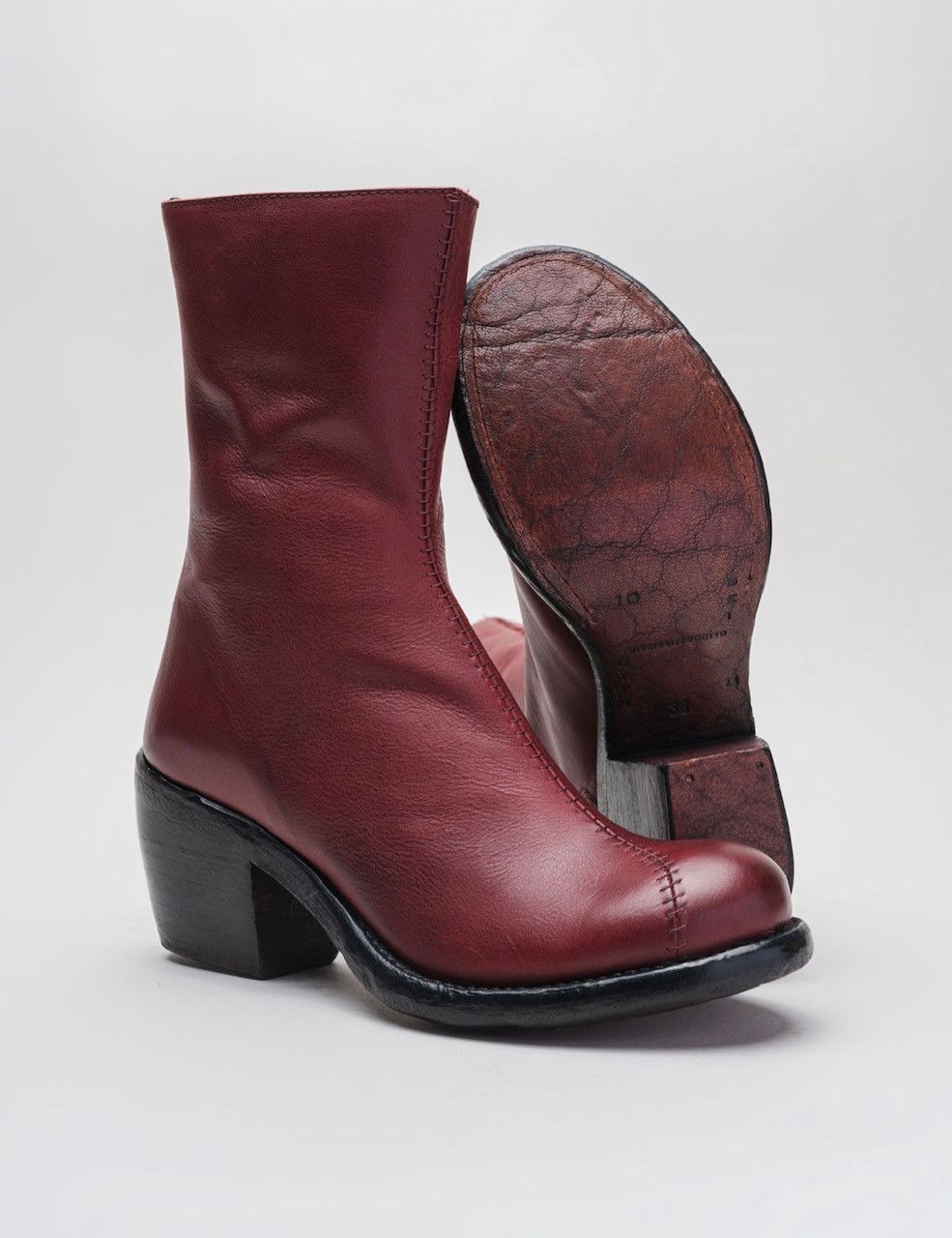 10sei0otto ORWELL CURVED HEEL BOOTS Size US 7 / IT 37 - 1 Thumbnail