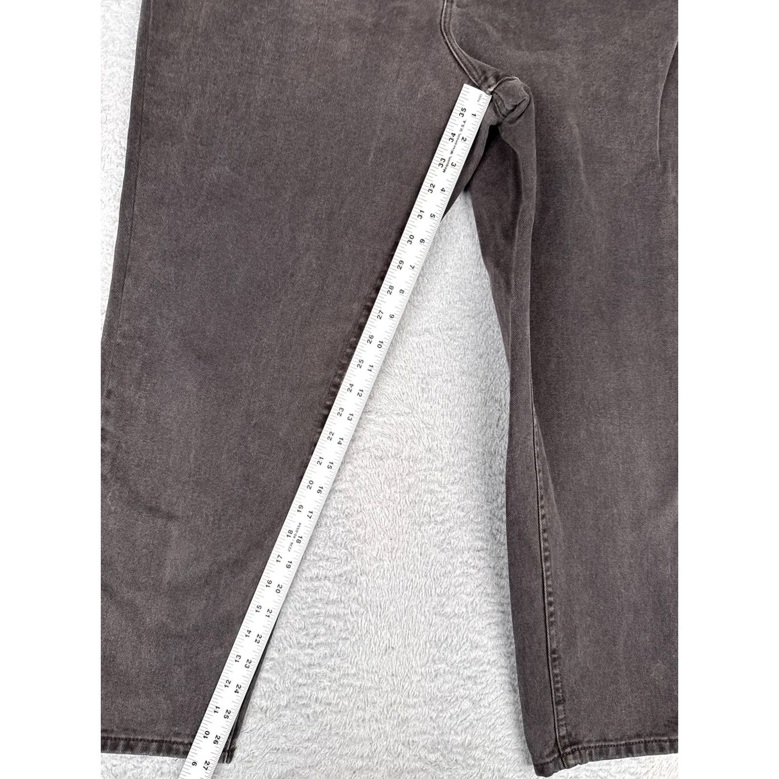 Lee Lee Tapered Jeans Womens 18P Gray Charcoal Wash High Rise Relaxed Denim 32x27 Jeans Size 40" / US 18 - 7 Thumbnail
