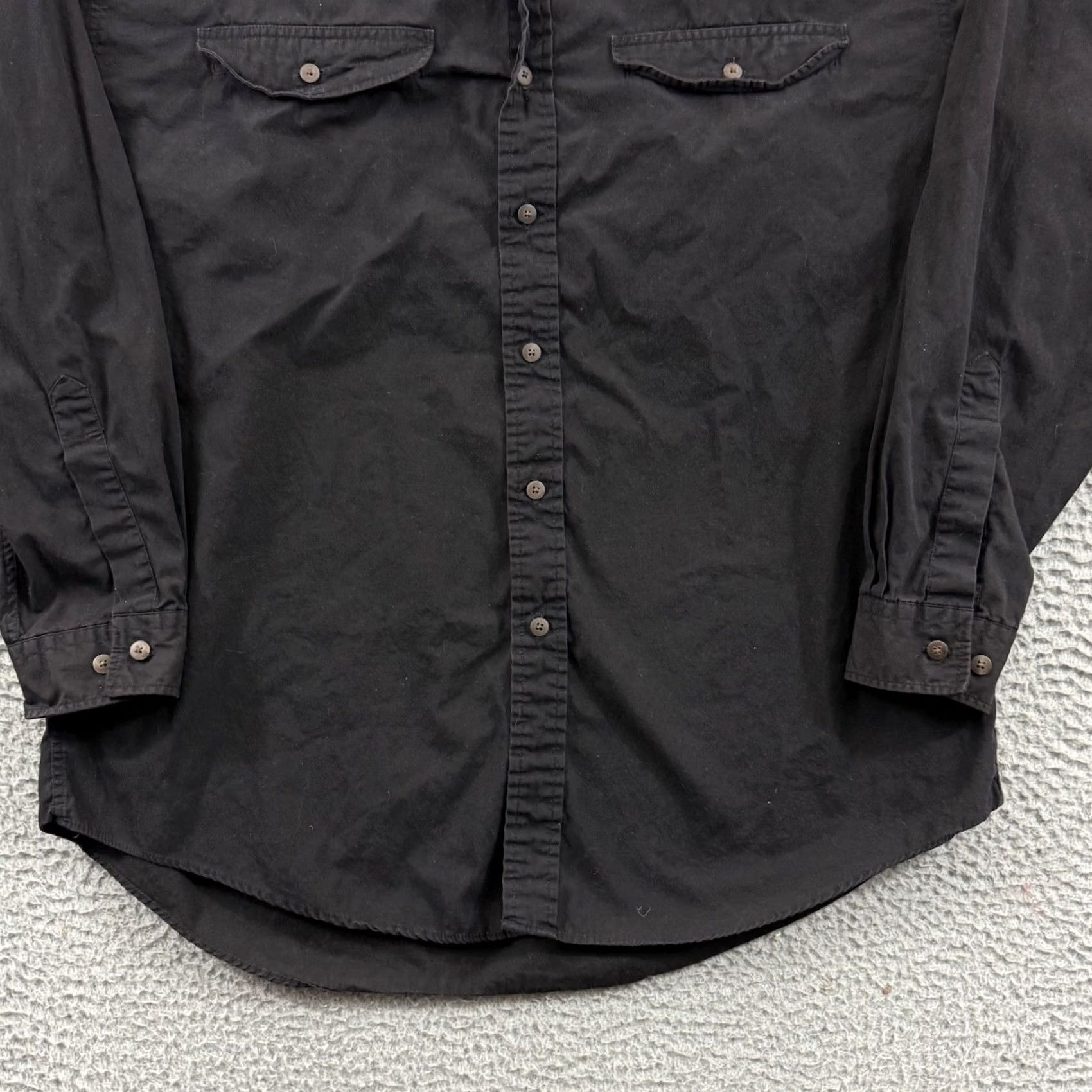 Gap VINTAGE Gap Shirt Mens Large Black 90s Long Sleeve Button Up Casual Preppy Boho Denim Cotton Cardigan? Size US L / EU 52-54 / 3 - 2 Thumbnail