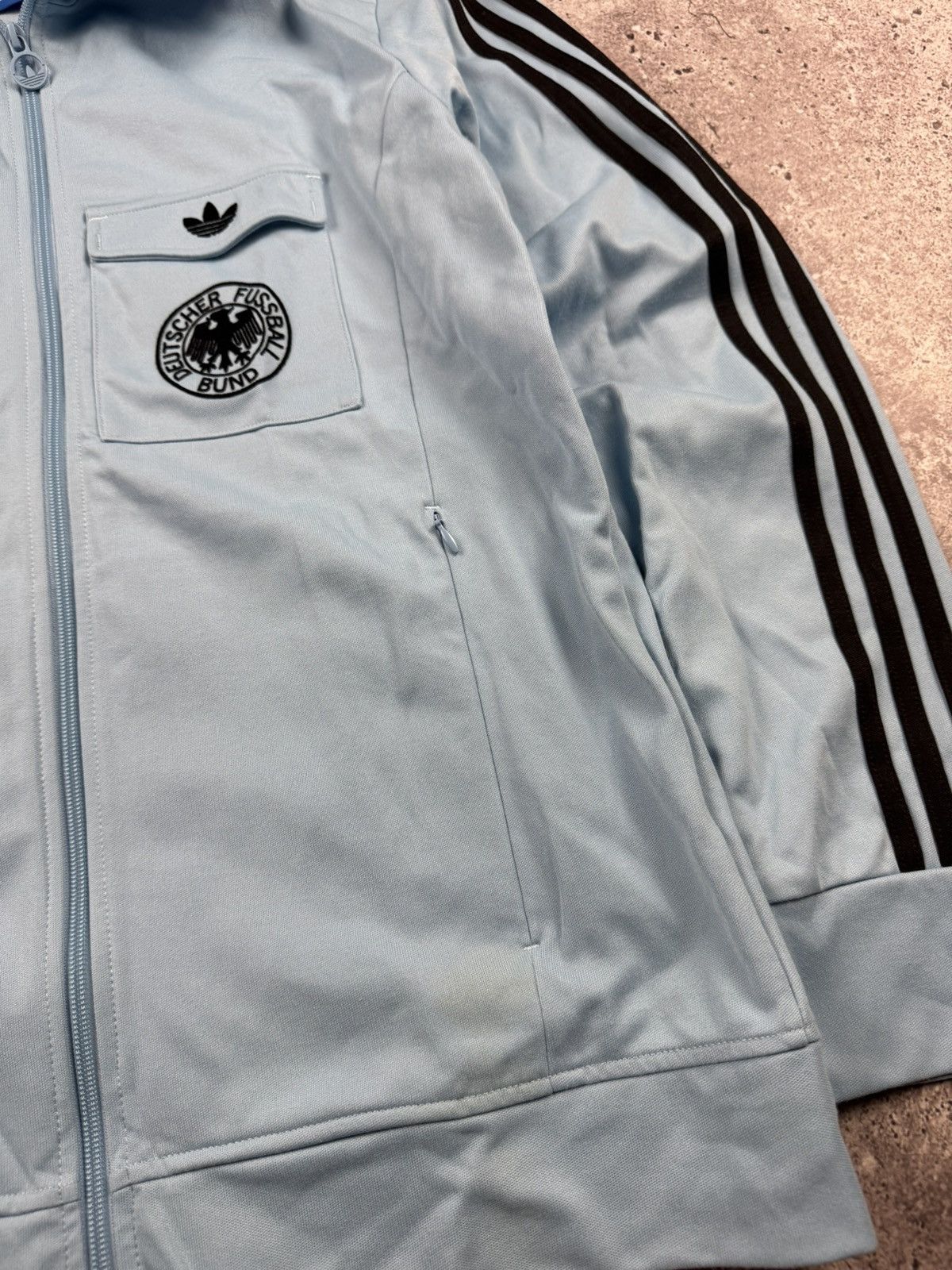 Adidas Vintage Adidas Germany 90s Training Jacket Football Retro Size US L / EU 52-54 / 3 - 3 Thumbnail