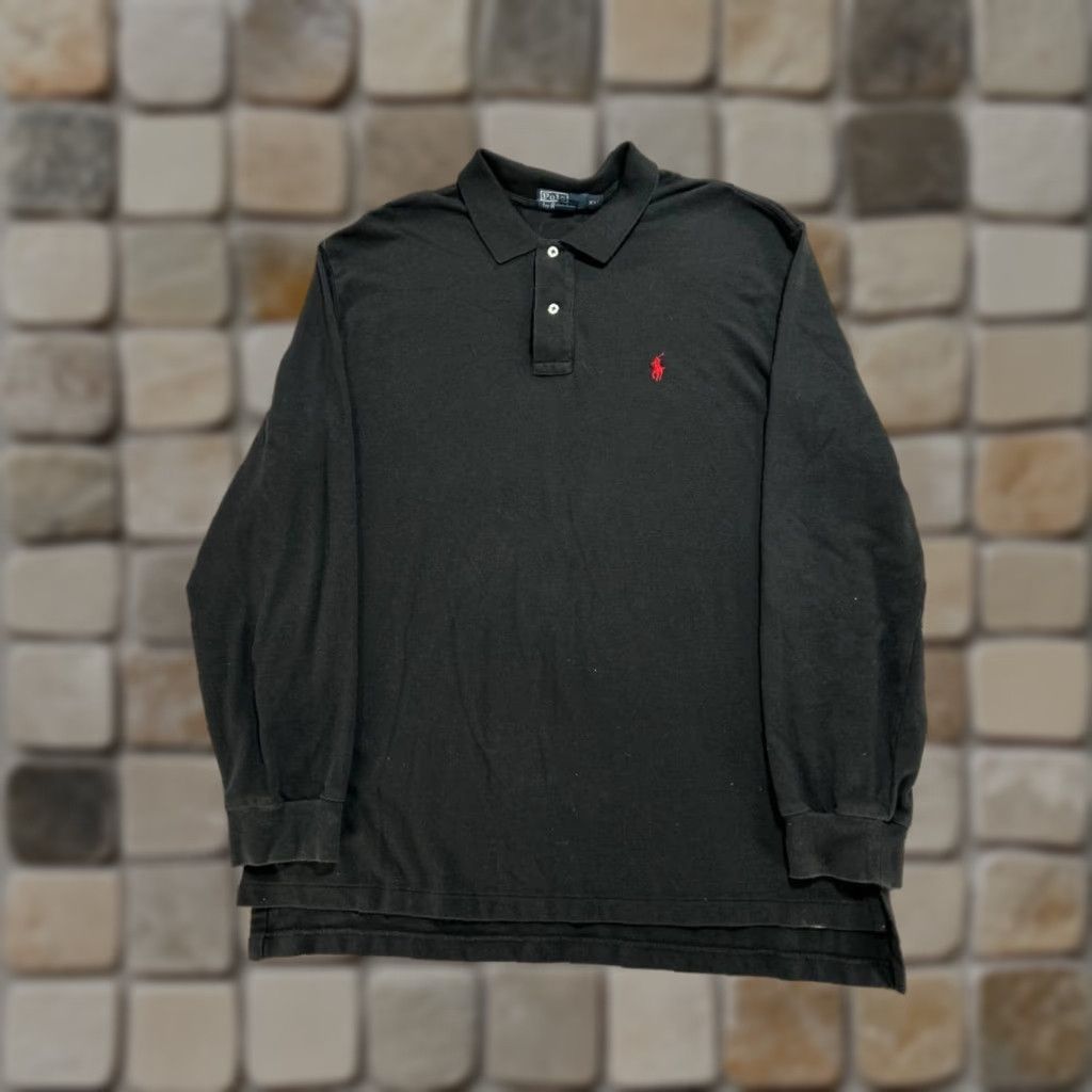 Polo Ralph Lauren Polo Shirt Mens XXL Black Cotton Polo By Ralph Lauren Short Sleeve Casual Wear Button Collar Knit Chest 52 Modern Golf Regular Pants? Size US XXL / EU 58 / 5 - 1 Thumbnail