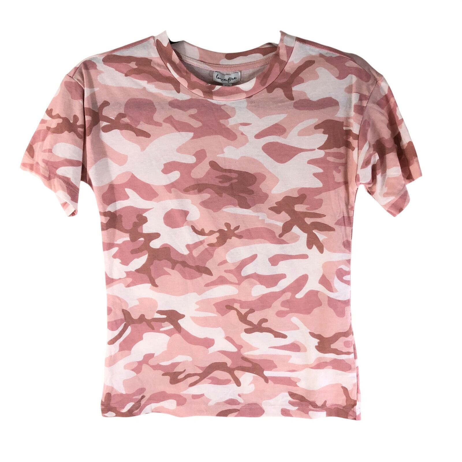 Other Love Fire Womens T Shirt Top Crew Neck Short Sleeve Camoufla Size M / US 6-8 / IT 42-44 - 1 Thumbnail